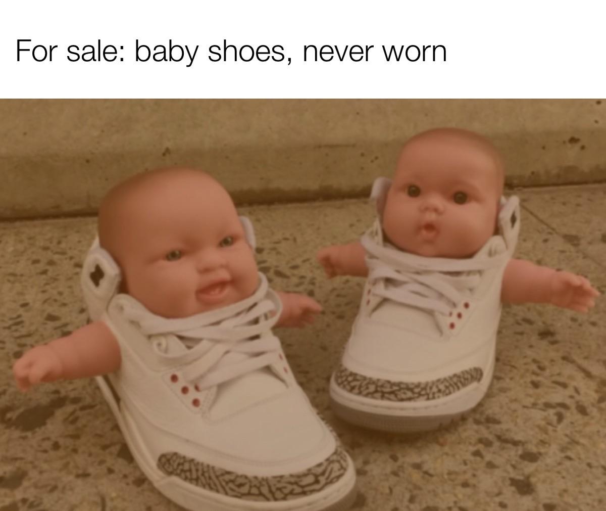 For sale baby shoes, never worn r/memes