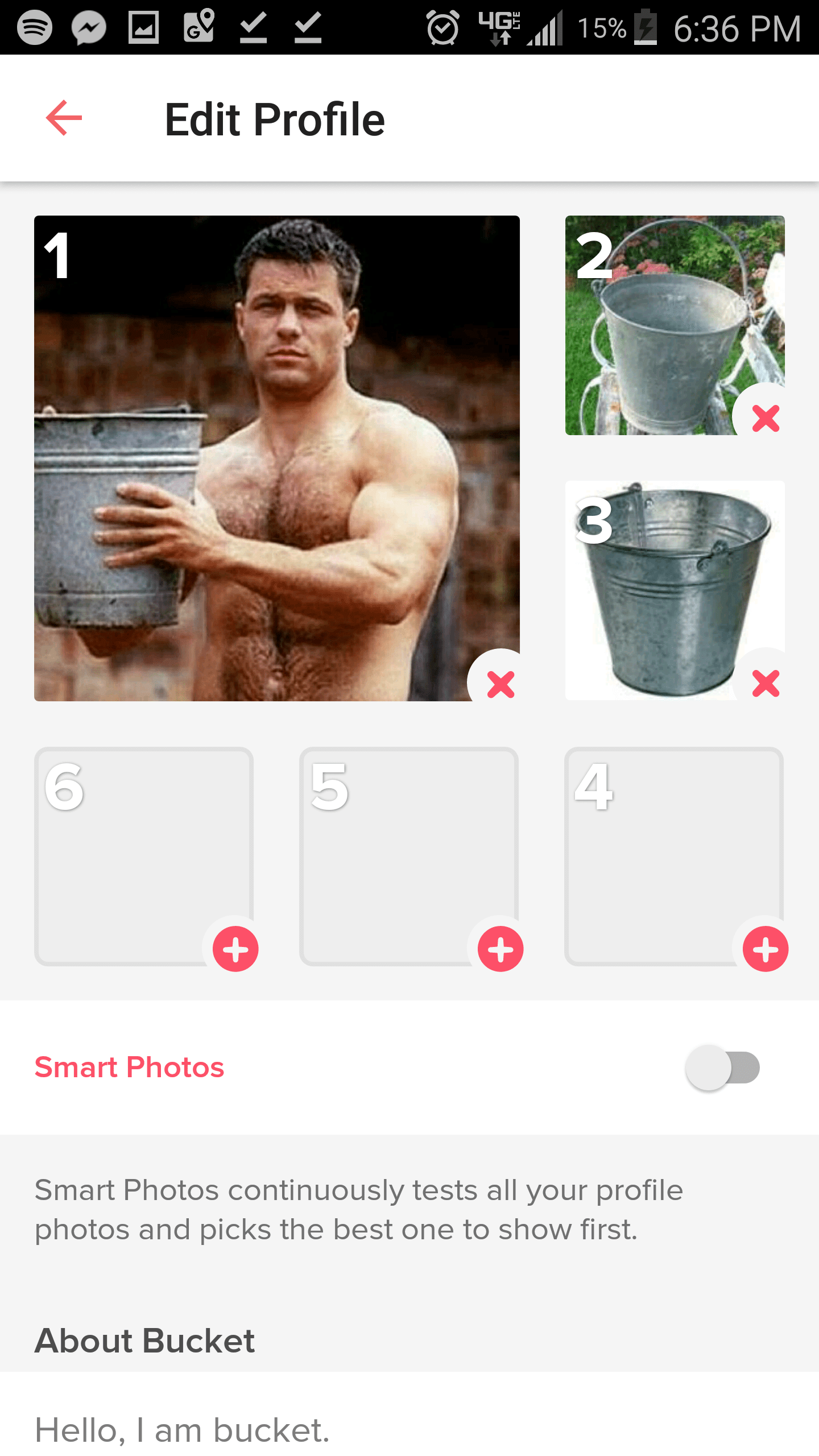 My Tinder profile. Tinder