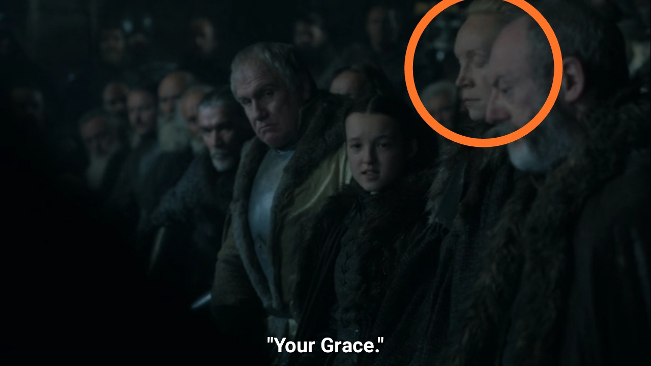 If anyone missed to notice Brienne Tarth in the first
