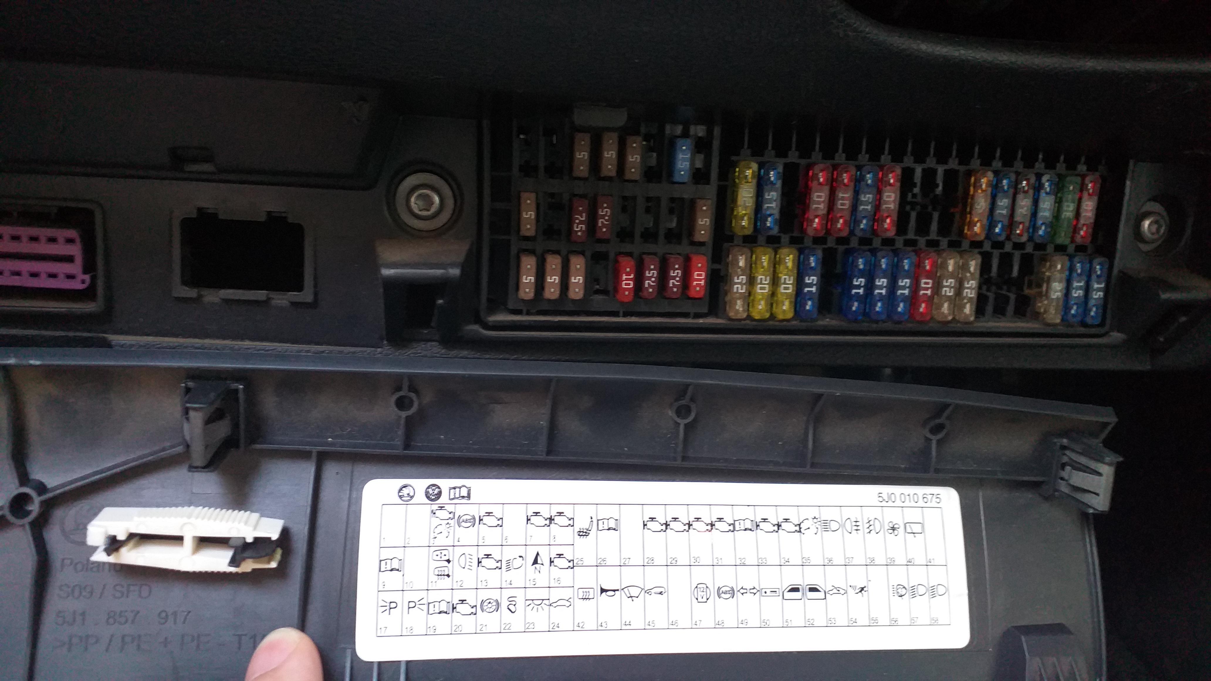 Škoda includes this neat little bladefuse removal tweezer and a map of