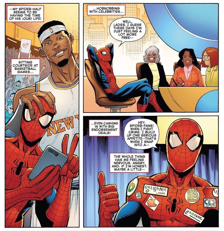 New SpiderMan comic panel features a CES letter patch r/exmormon