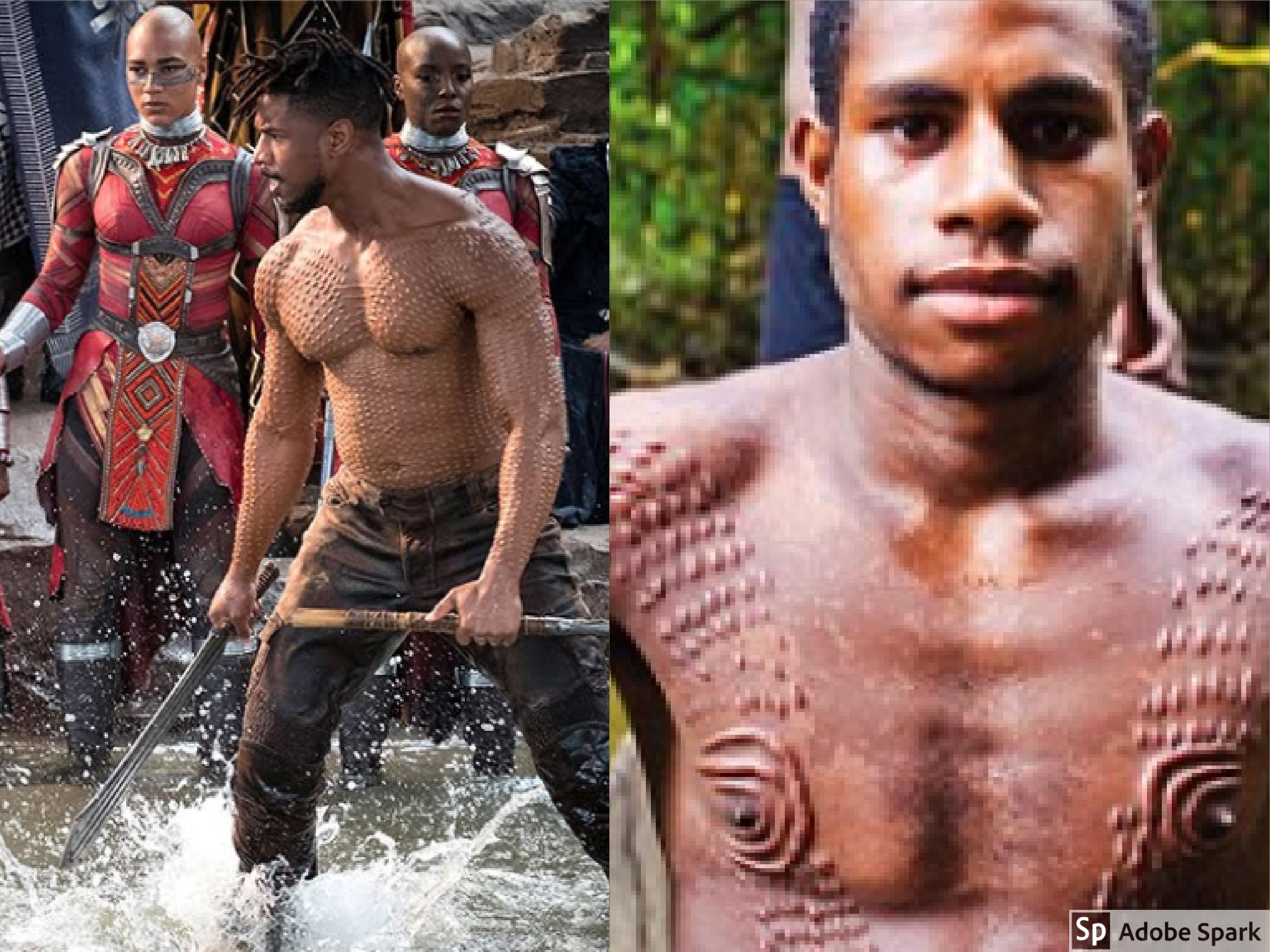 TIL that Erik killmonger's scarring it is supposed to be ritual