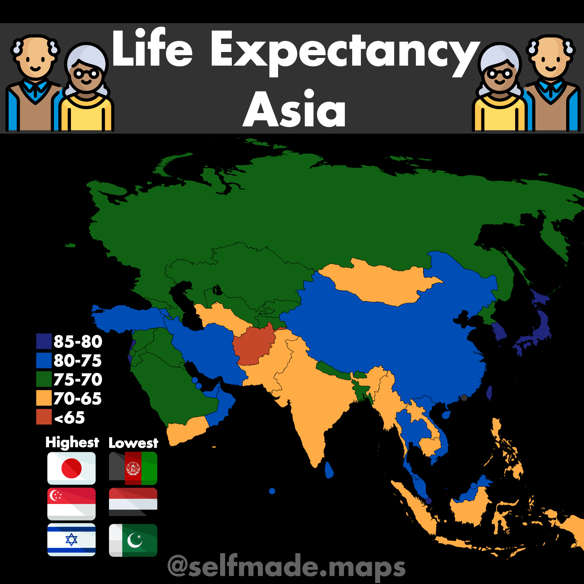 Life Expectancy in Asia r/armenia