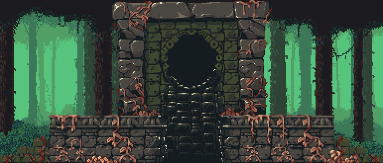 [OC] The Dark temple (WIP) PixelArt