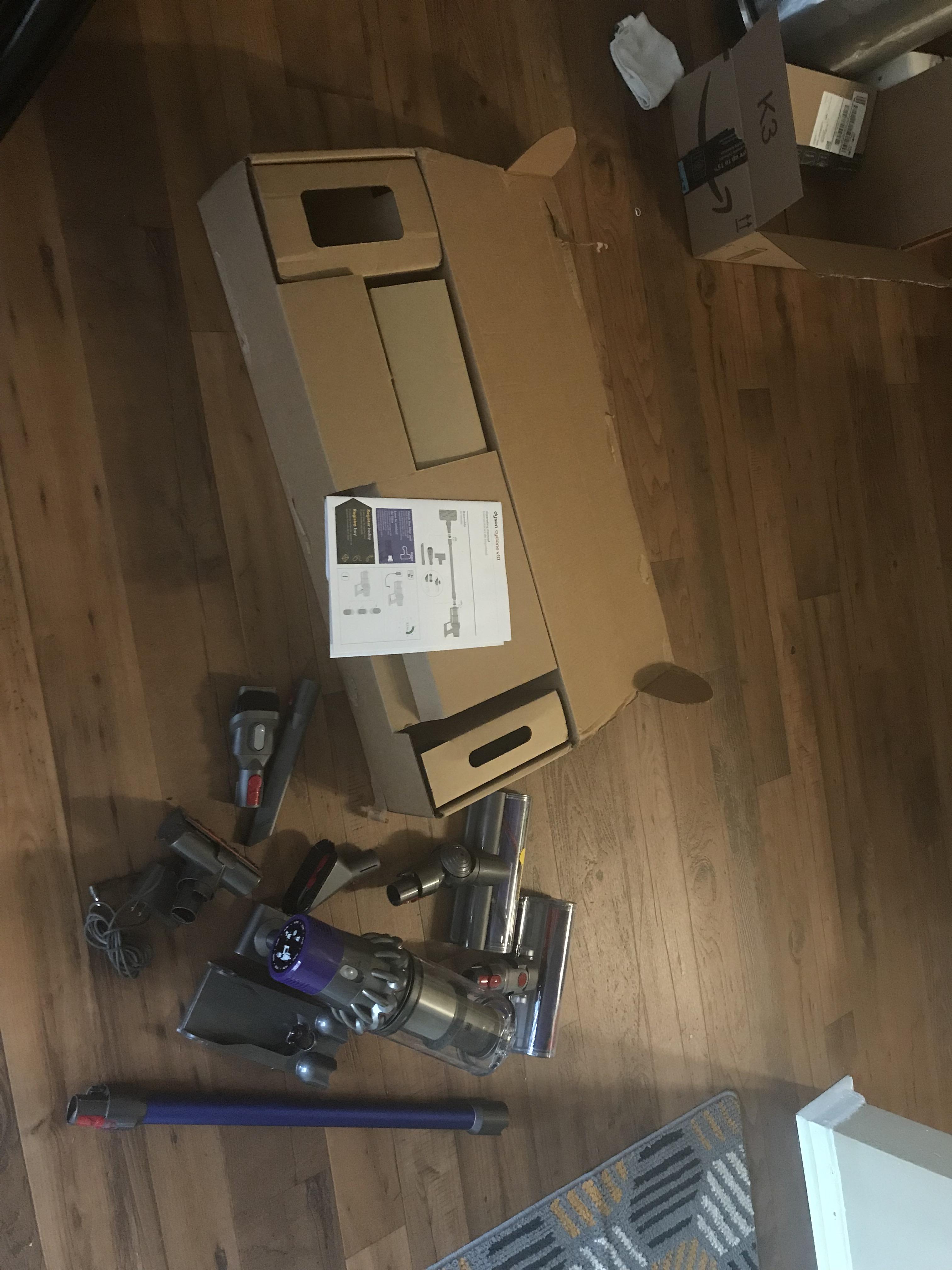 Bought a new Dyson. It was packaged entirely in cardboard without a