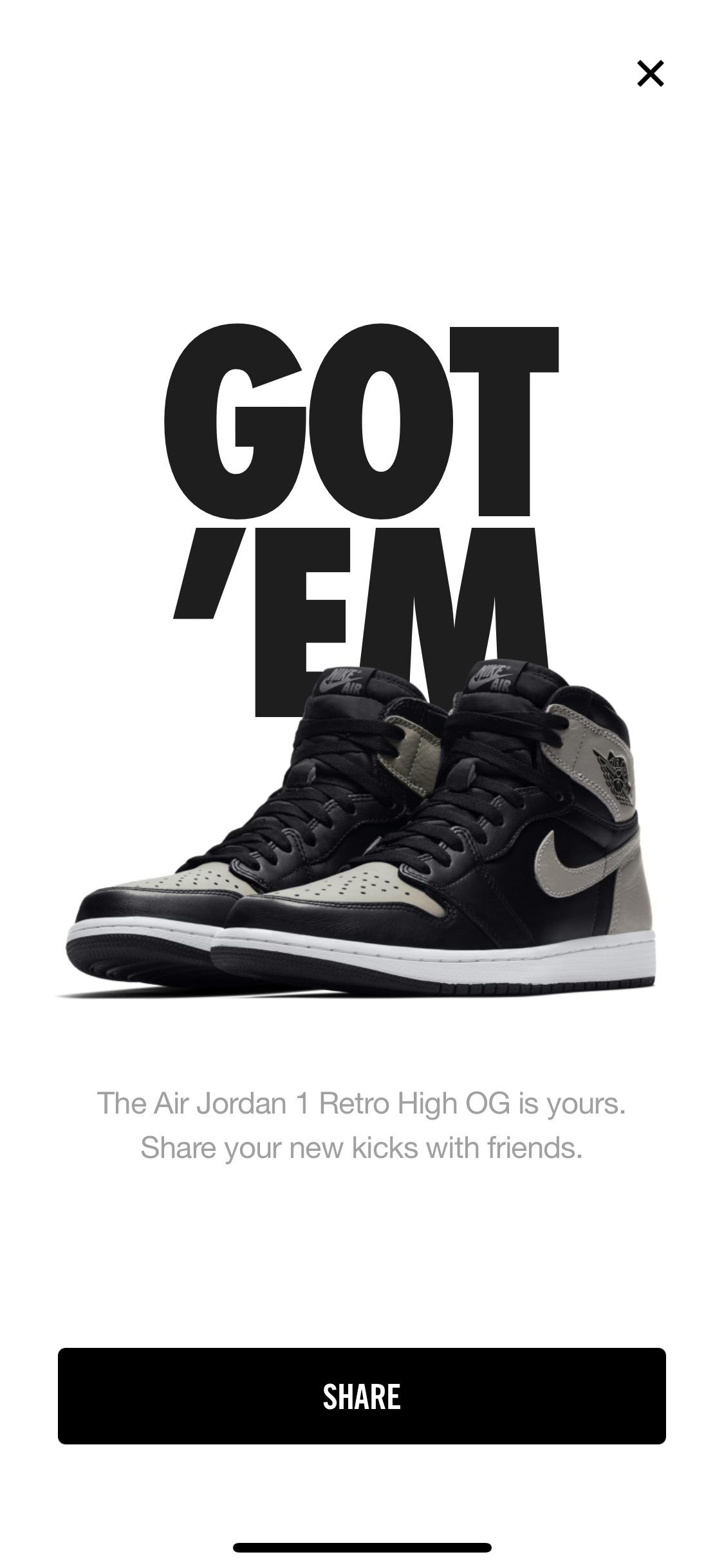 WTS Air Jordan 1 Retro High OG Shadow Shoe, UK 9/ US 10 ・ popular.pics