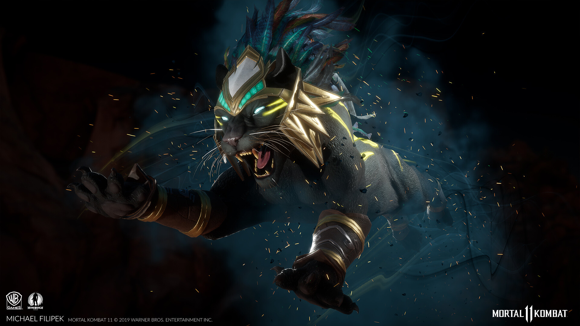 Closer look at Kotal Kahn's Tecuani form. r/MortalKombat