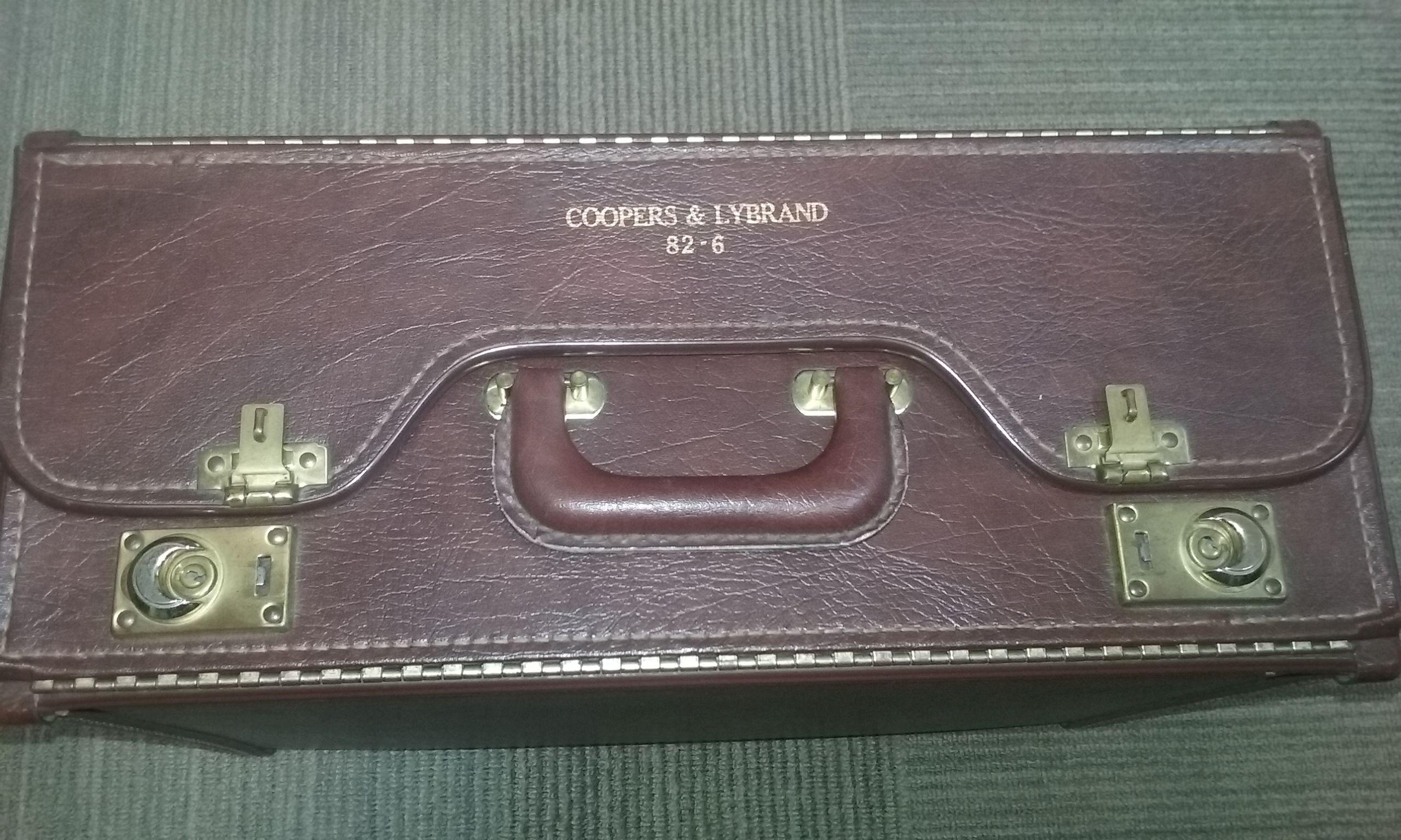 Here's my Coopers & Lybrand audit bag from the early 80's given to me