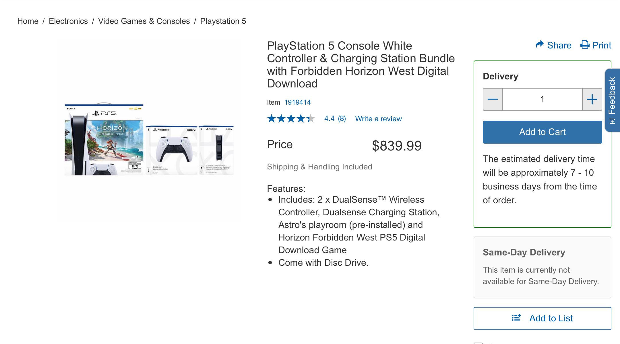 Playstation 5 is in stock on costco.ca r/playstation