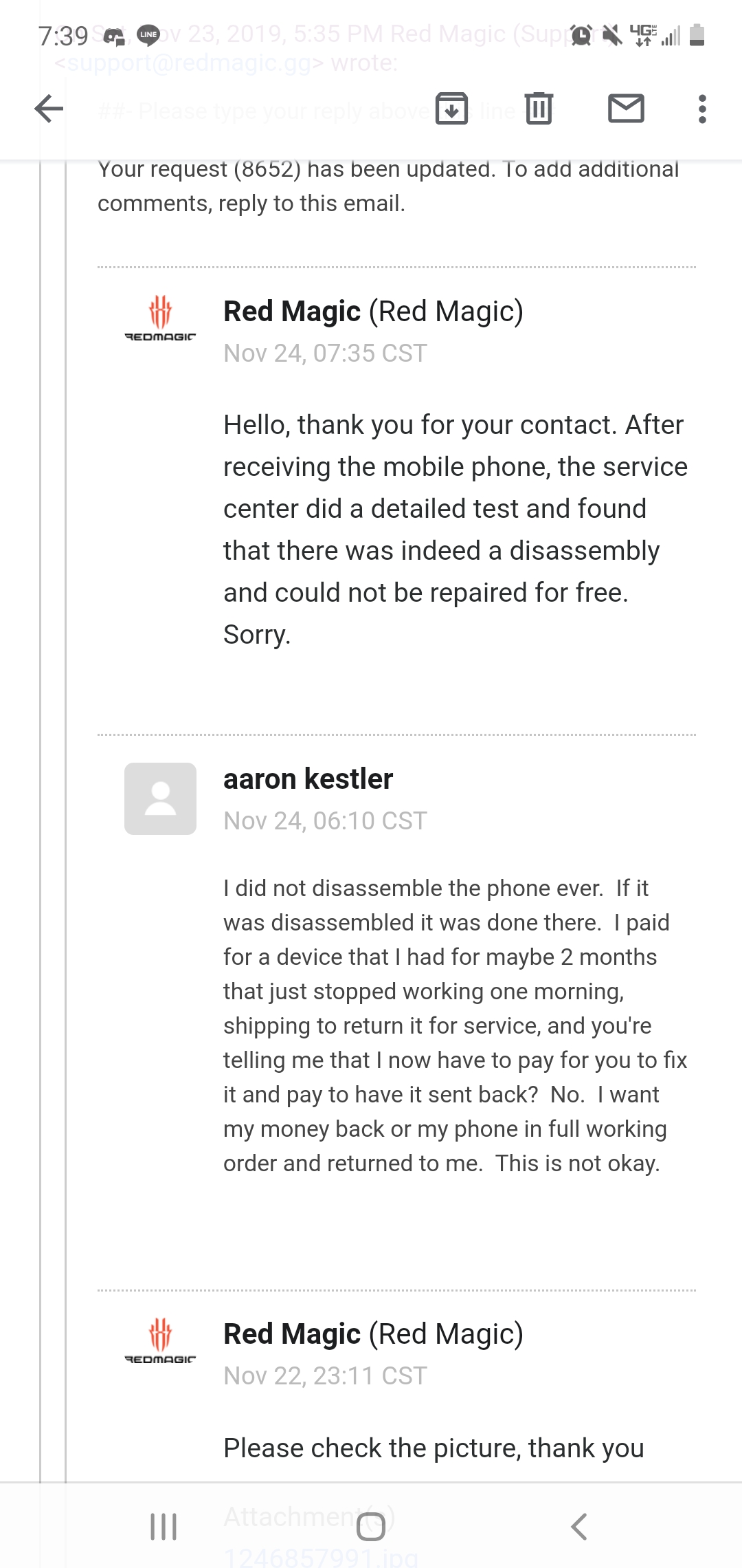 Scam artist response r/RedMagic3