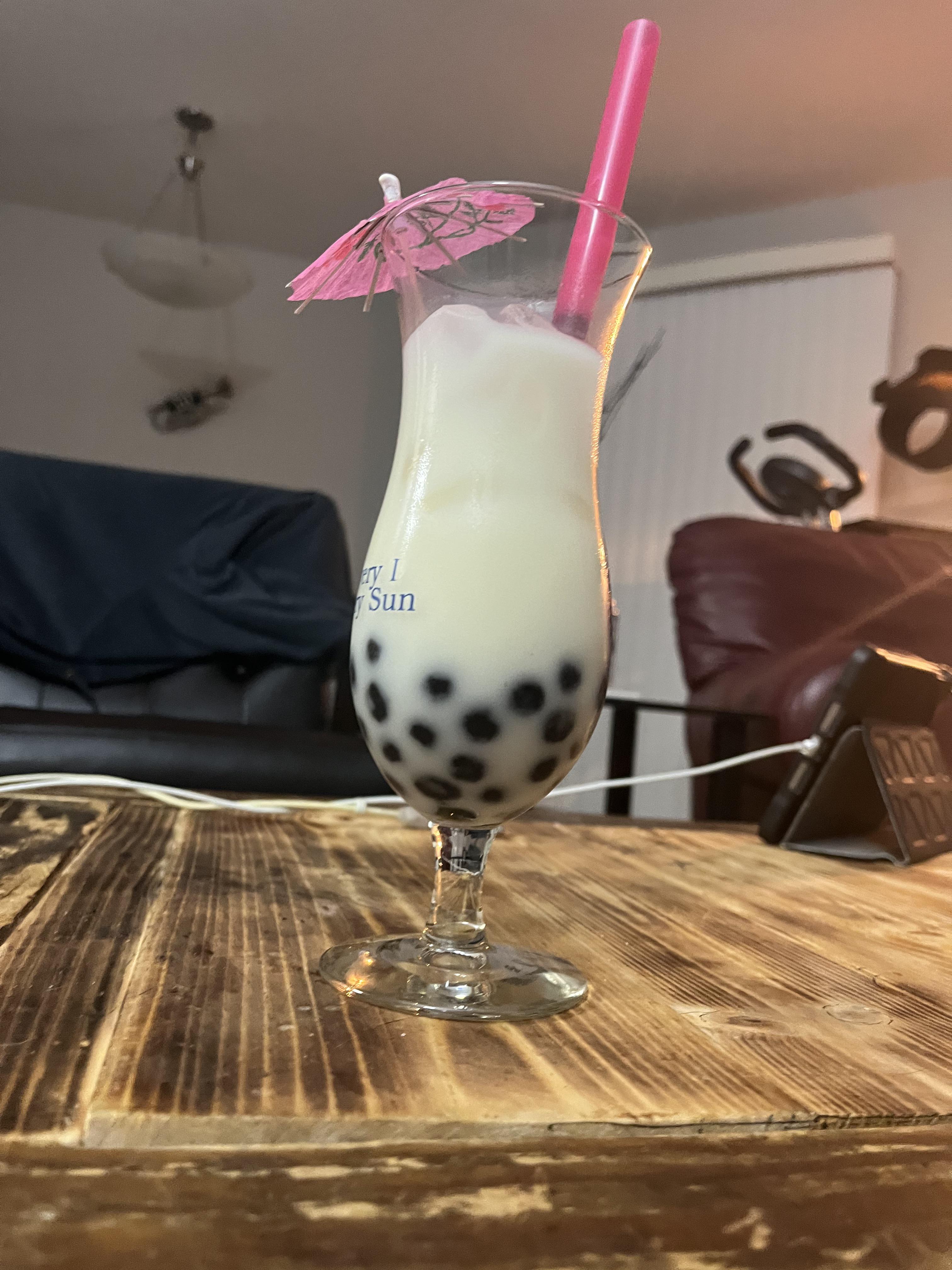 Piña Colada with Tapioca Pearls. I call it the “Boba Colada” r/StupidFood