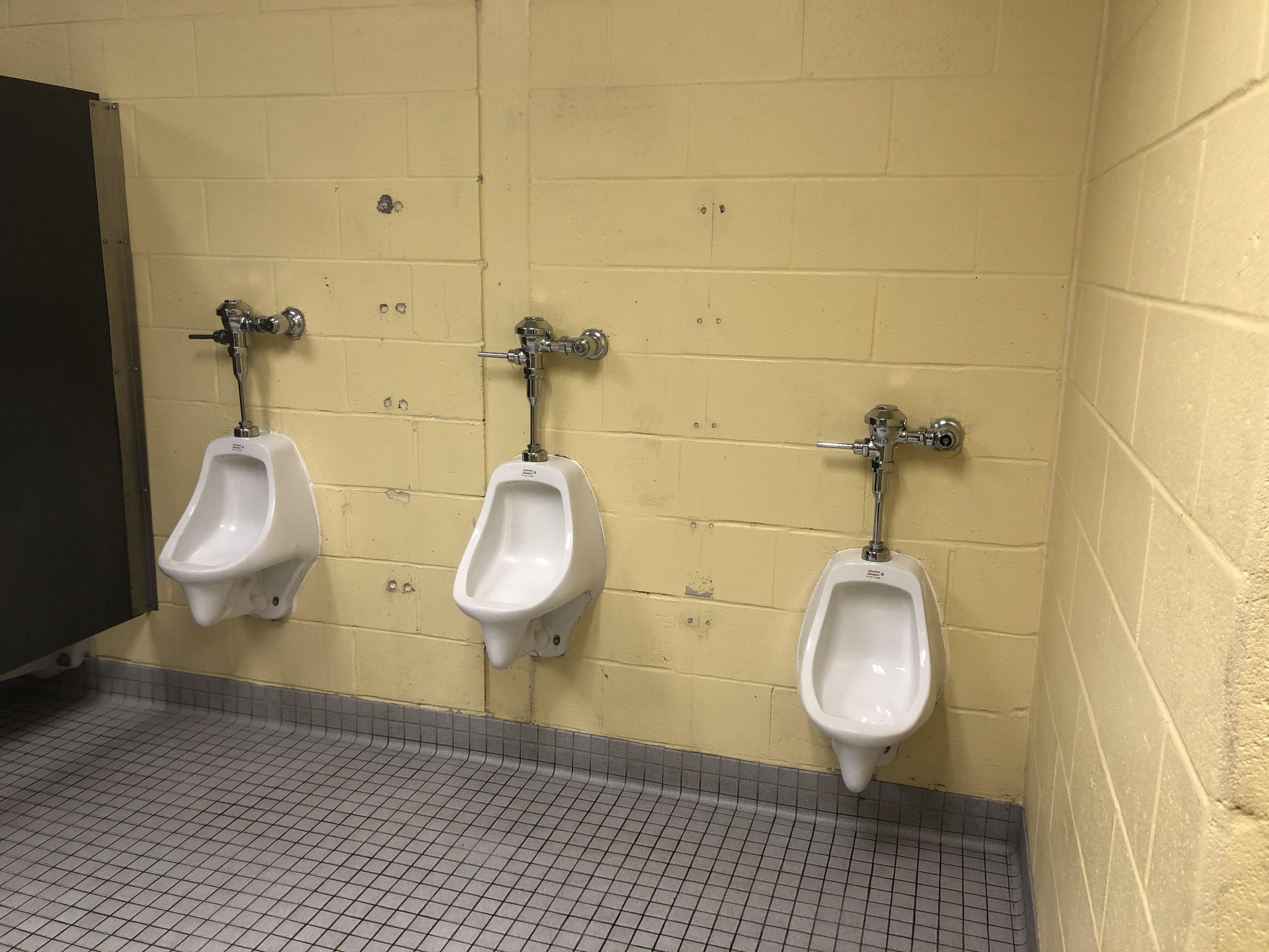The school took down the barriers between the urinals for no reason r