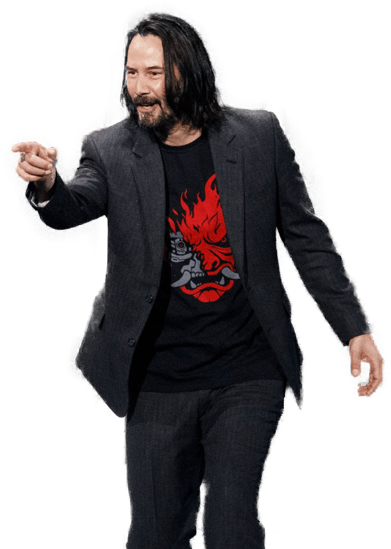 Keanu Reeves at E3 cutouts