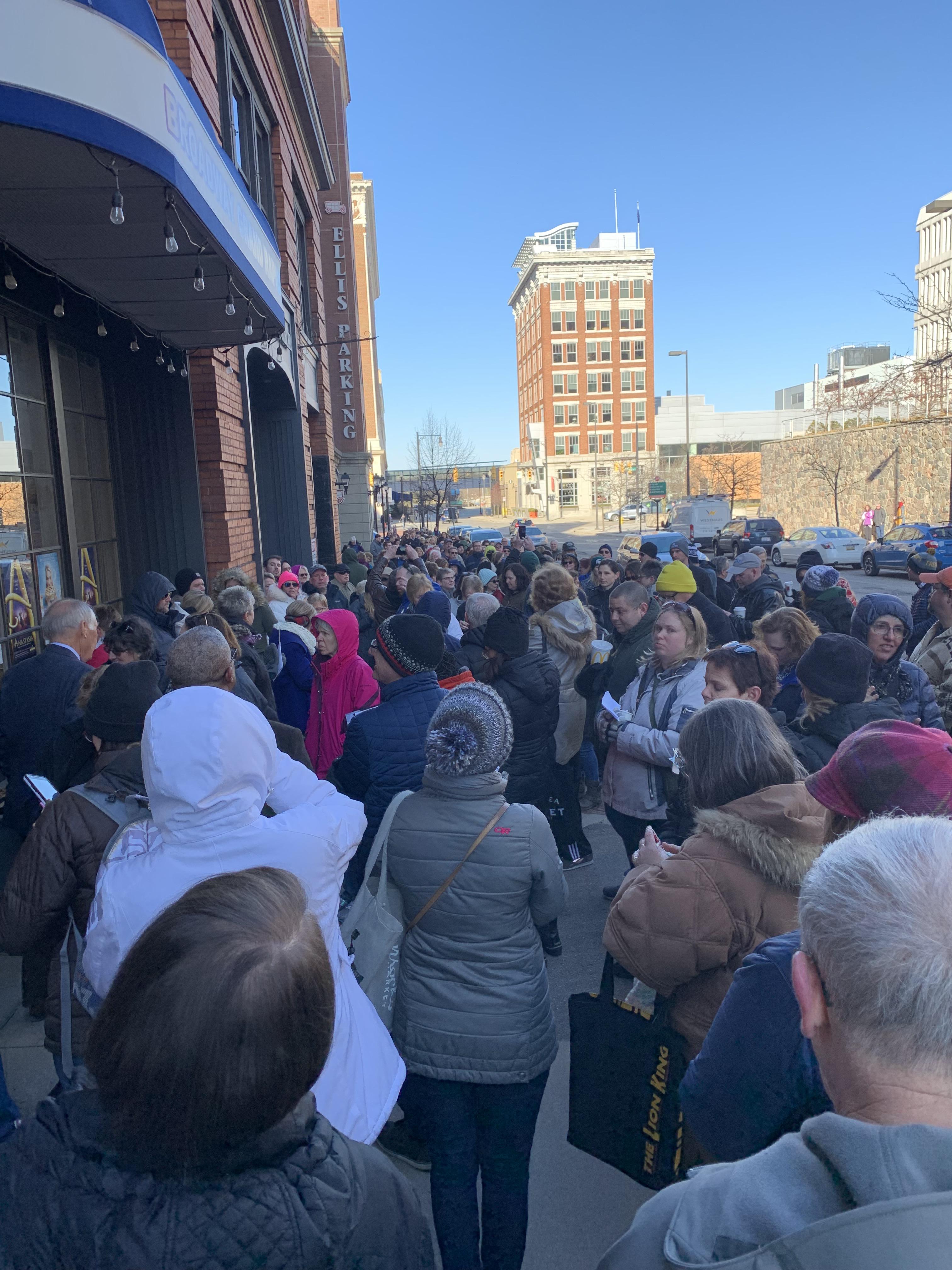 The line for Broadway Grand Rapids tickets is insane! r/grandrapids