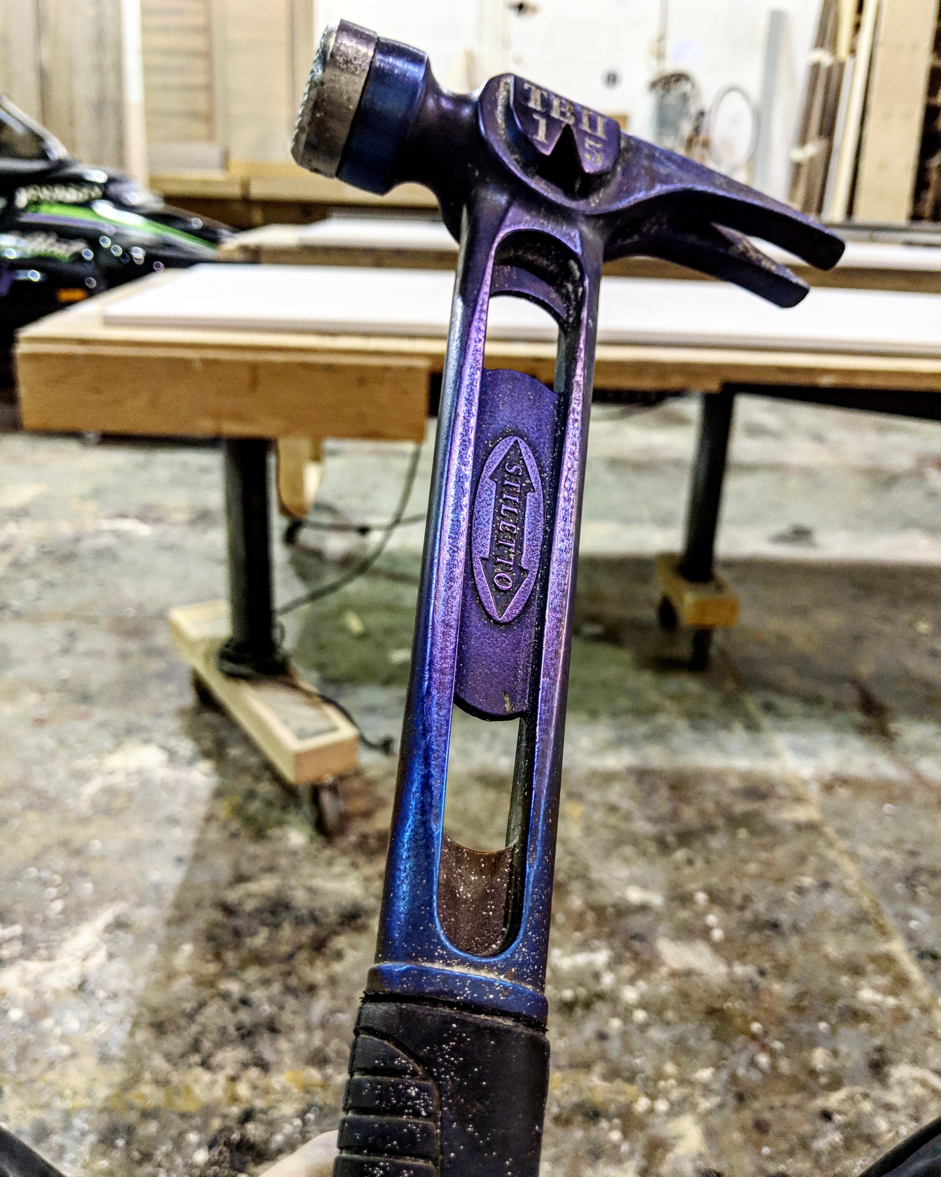 Anodized stilletto titanium framing hammer. OC 4k res r/Tools