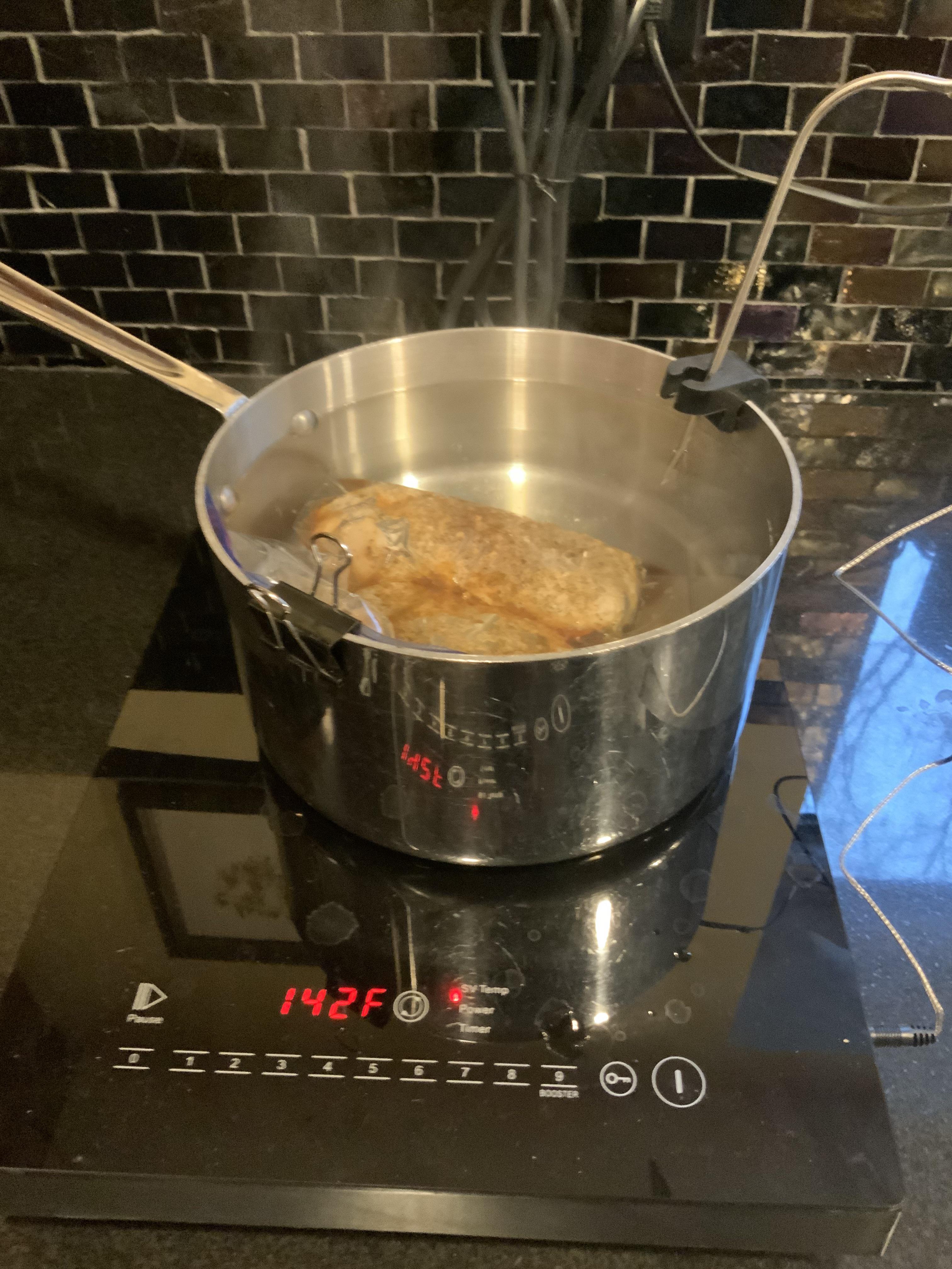 Loving my induction sous vide. The best of both worlds. r/sousvide