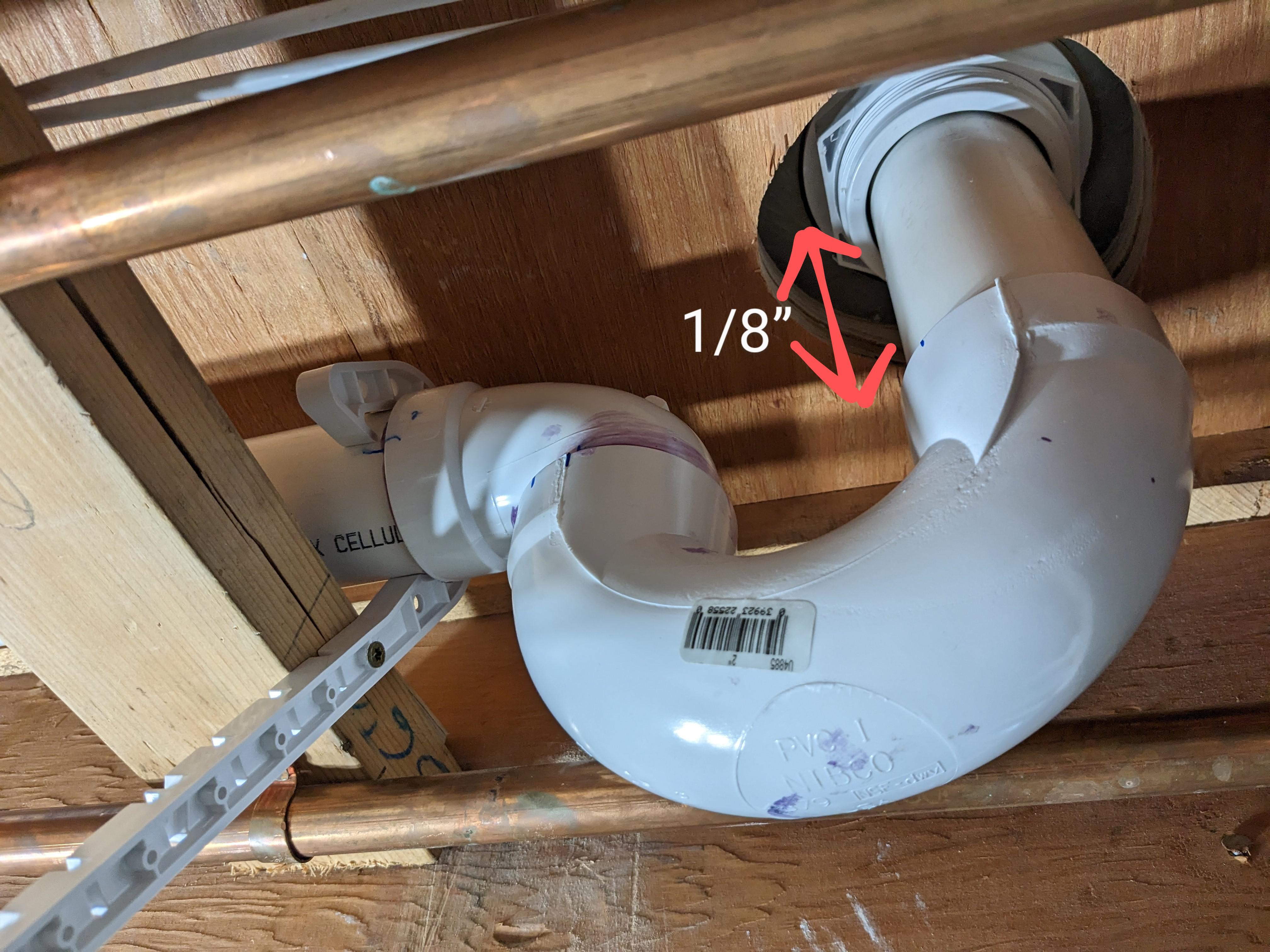 Shower waste pipe support. How much movement is OK? r/Plumbing