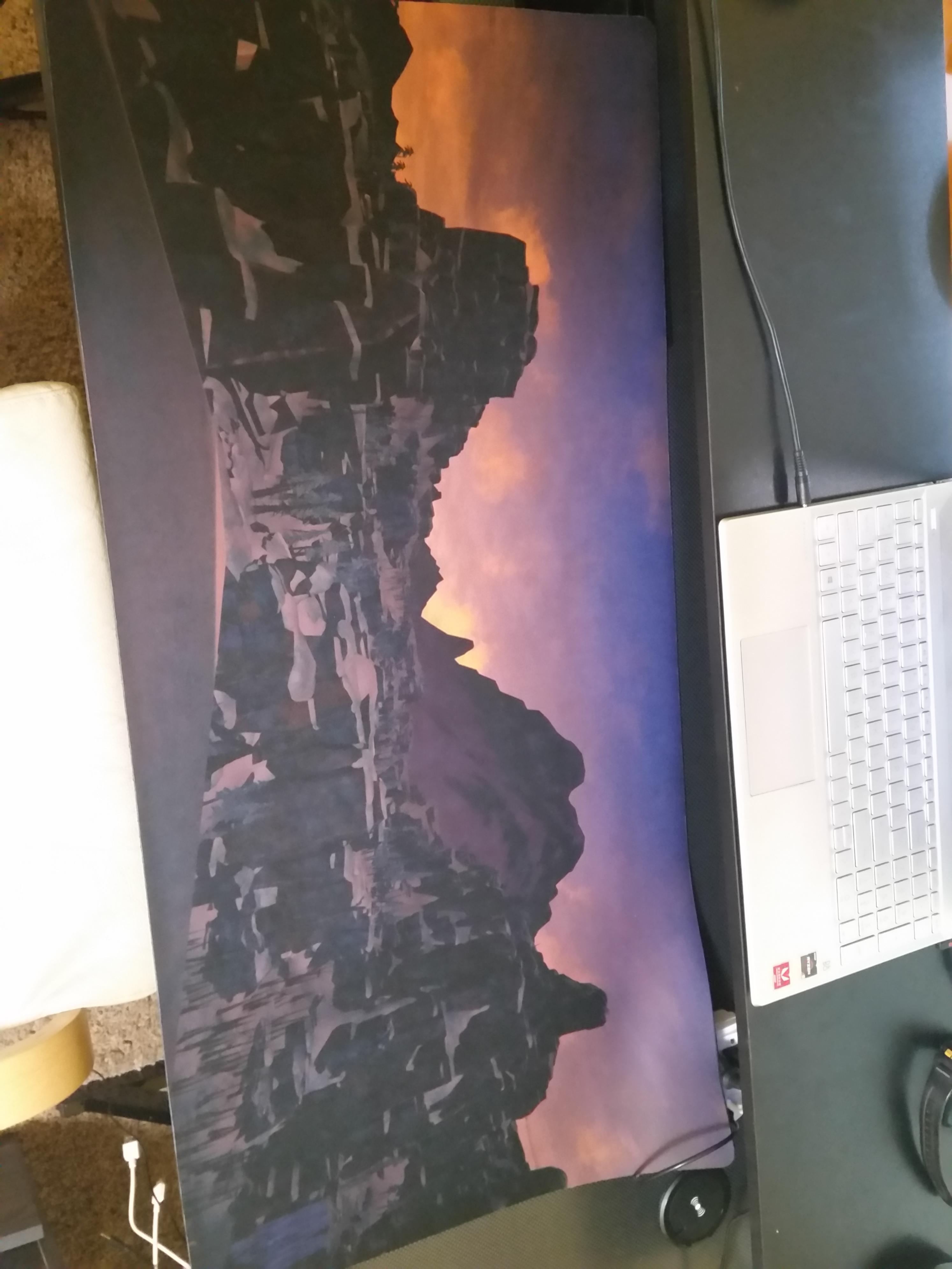 Got myself a new custom desk mat with a TLD screenshot r/thelongdark