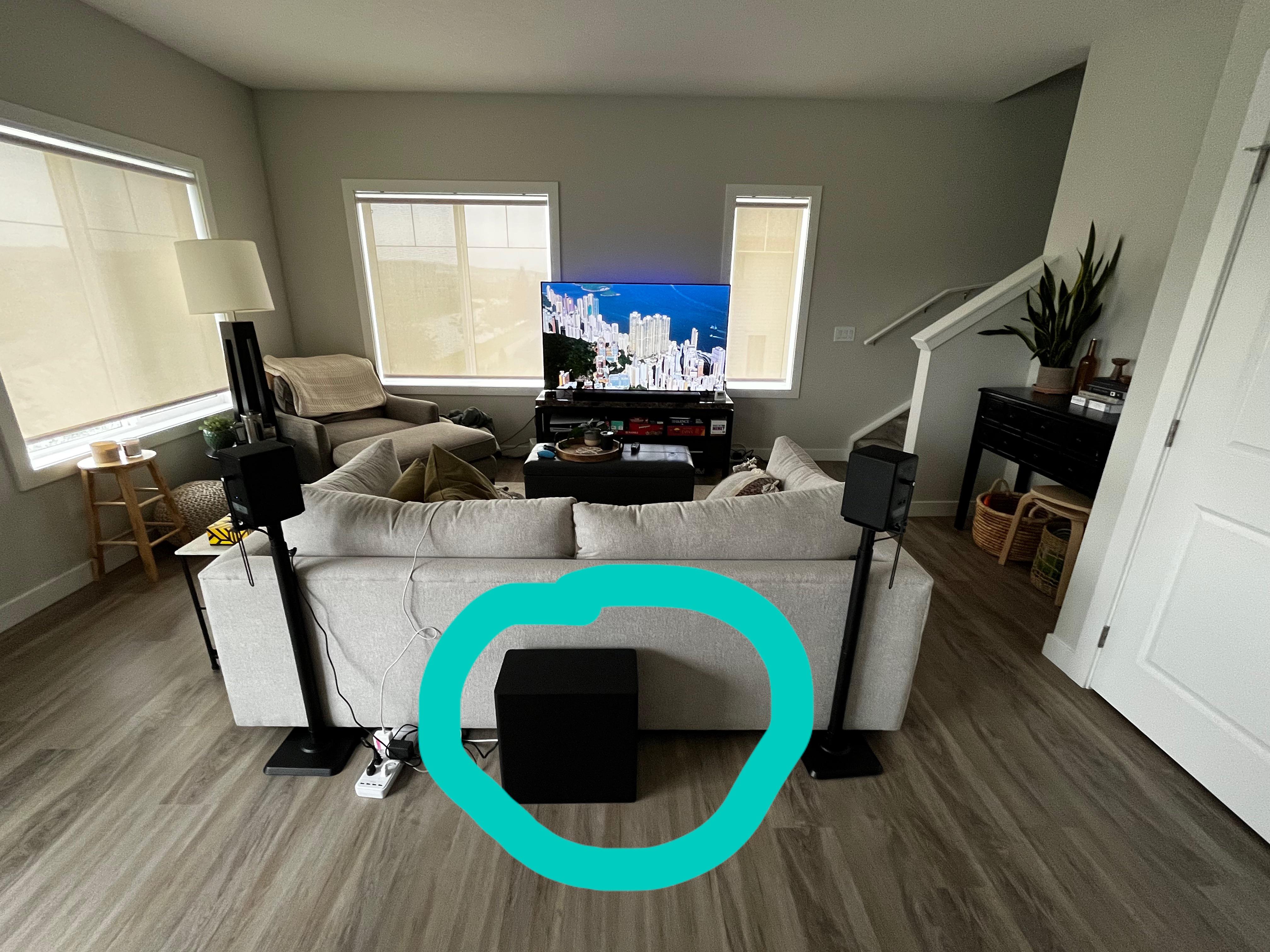 Will this subwoofer placement work? r/Soundbars