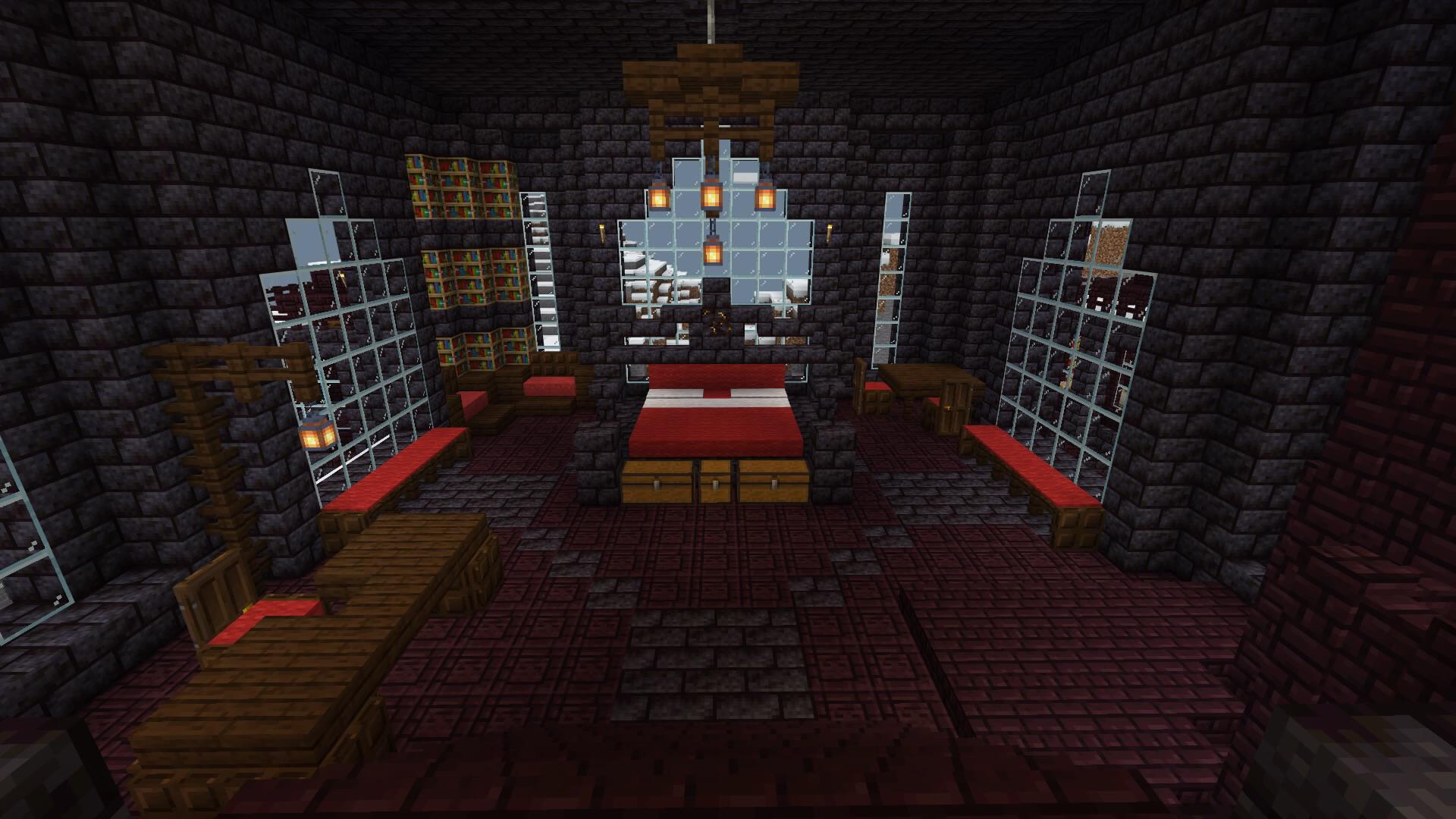What do you think about dark wood furniture with my nether/blackstone