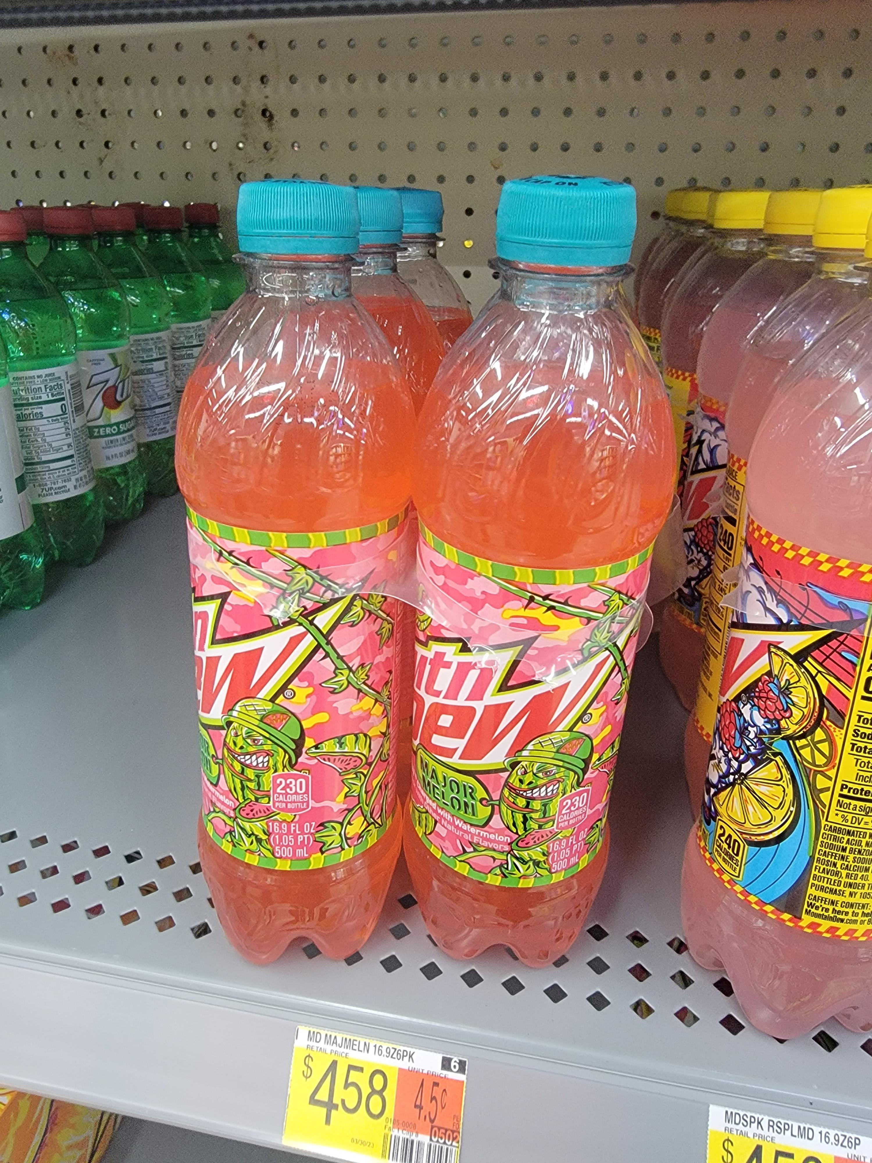 Found these Major Melon Bottles with bluegreen lids today at a Walmart