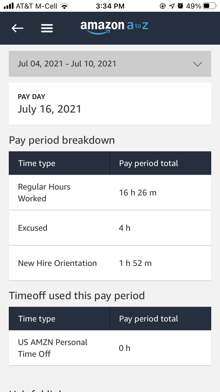 Amazon gave me excused time for tomorrow, what does this mean? r