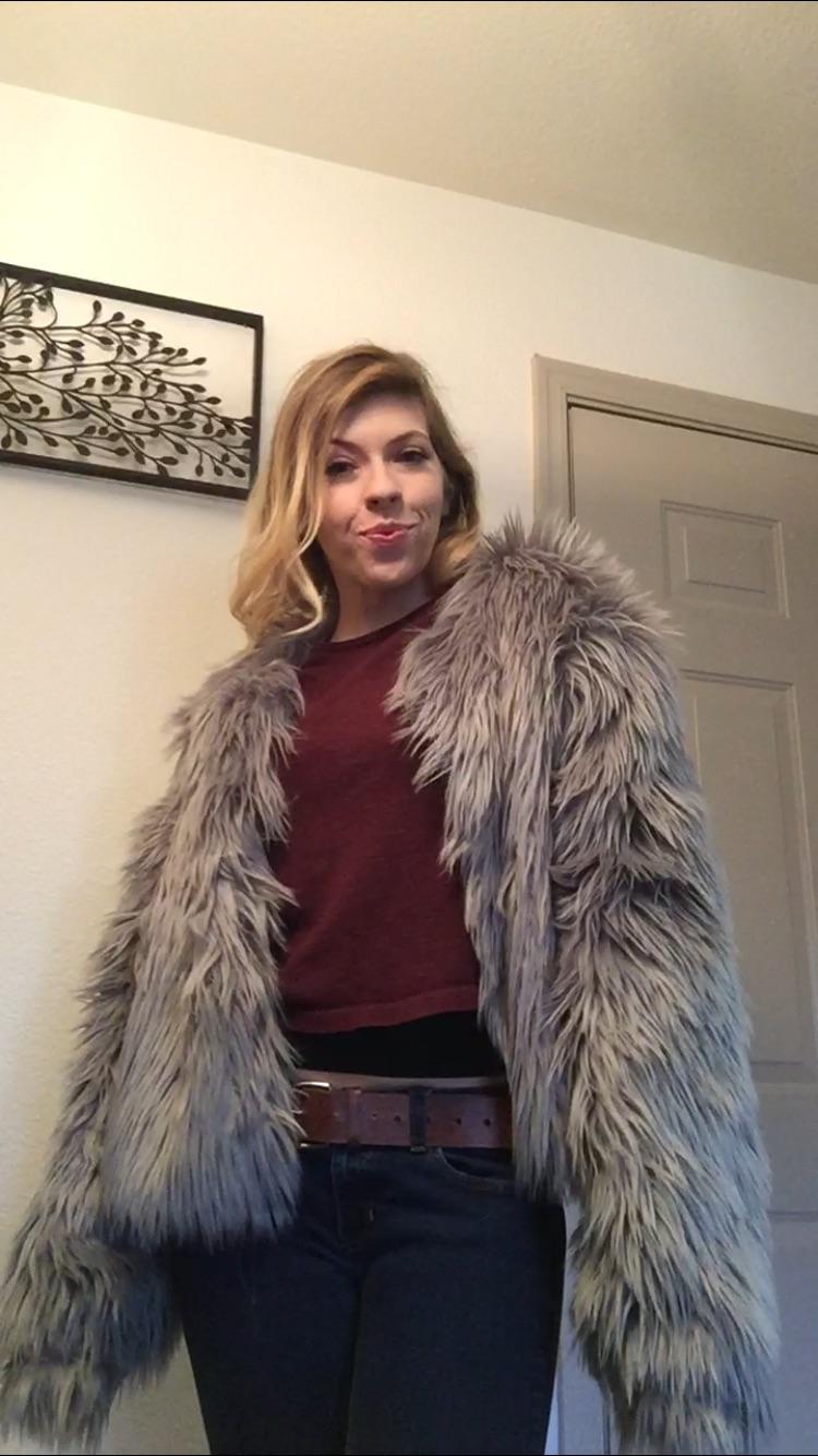 [Self drafted] Faux Fur Jacket r/sewing