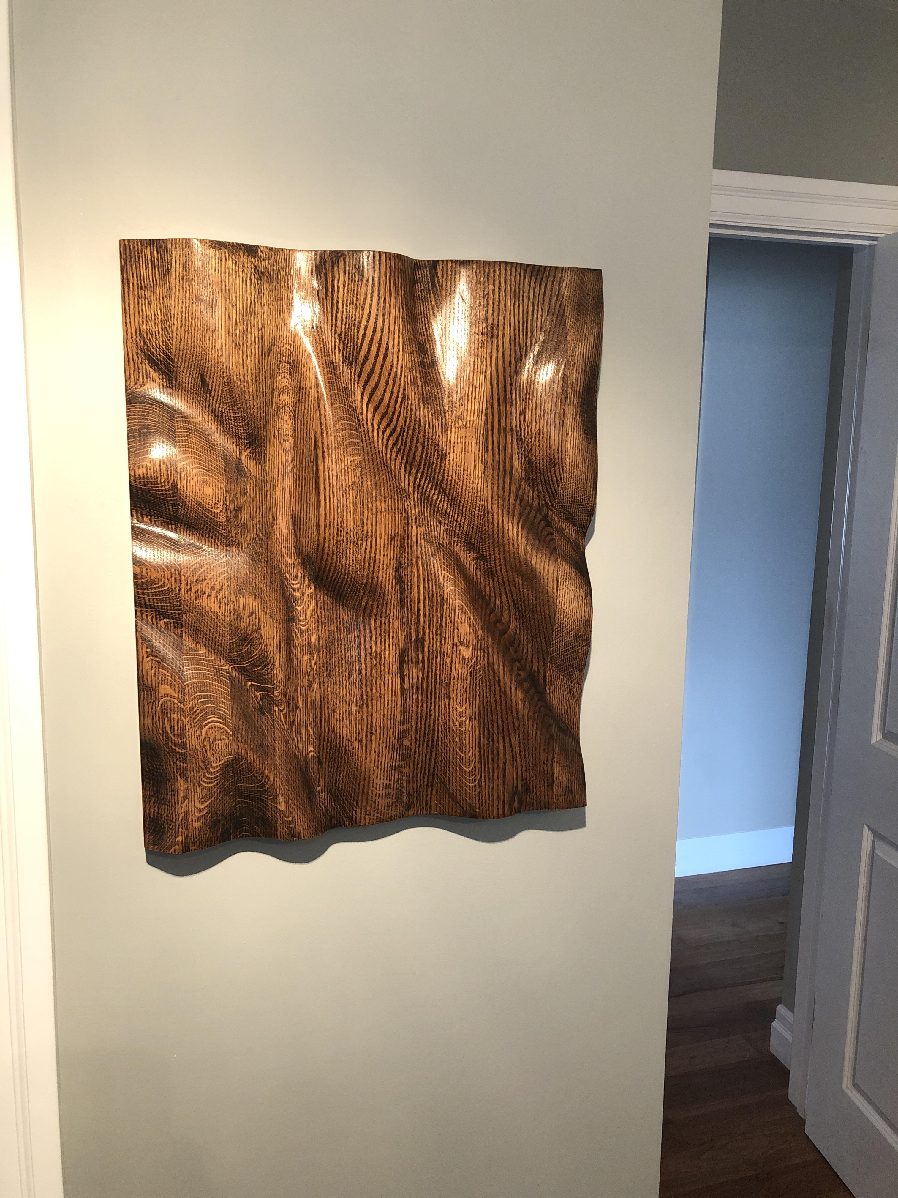 Completed Oak wall art/sculpture. r/woodworking