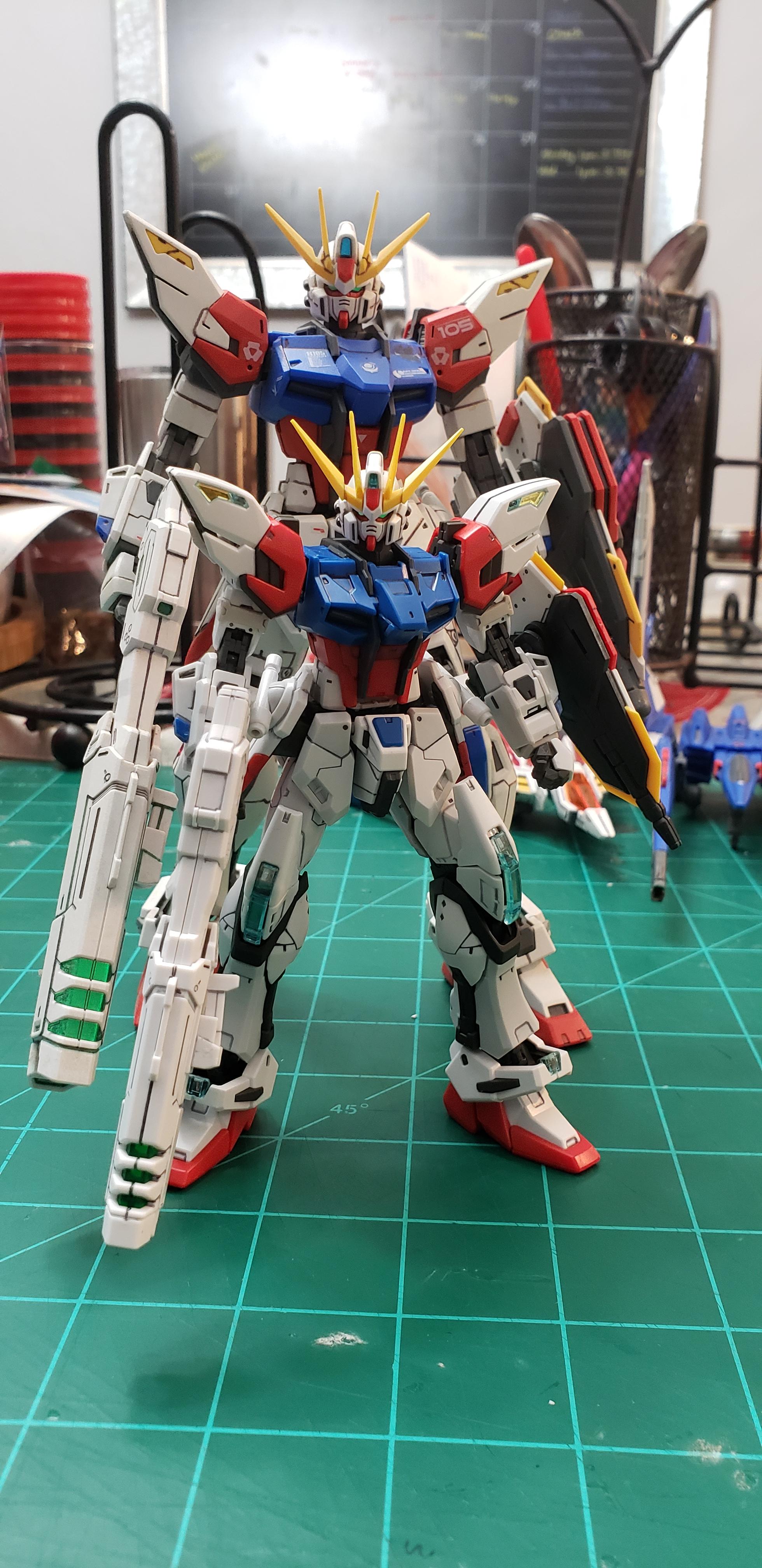 Latest build, RG Build Strike Gundam Full Package. Needs decals and a
