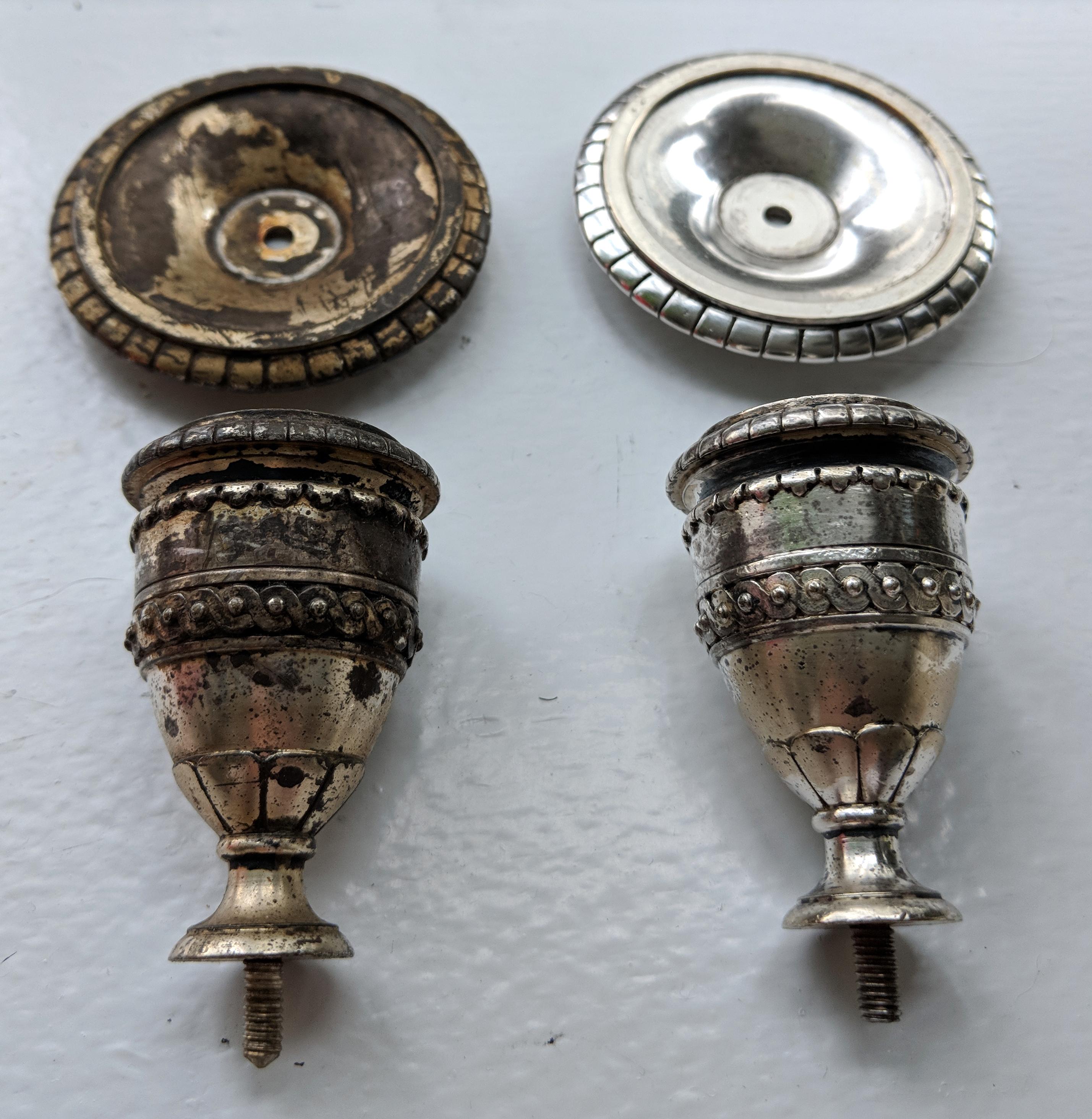 This is bronze or brass (not sure). Used baking soda and vinegar to