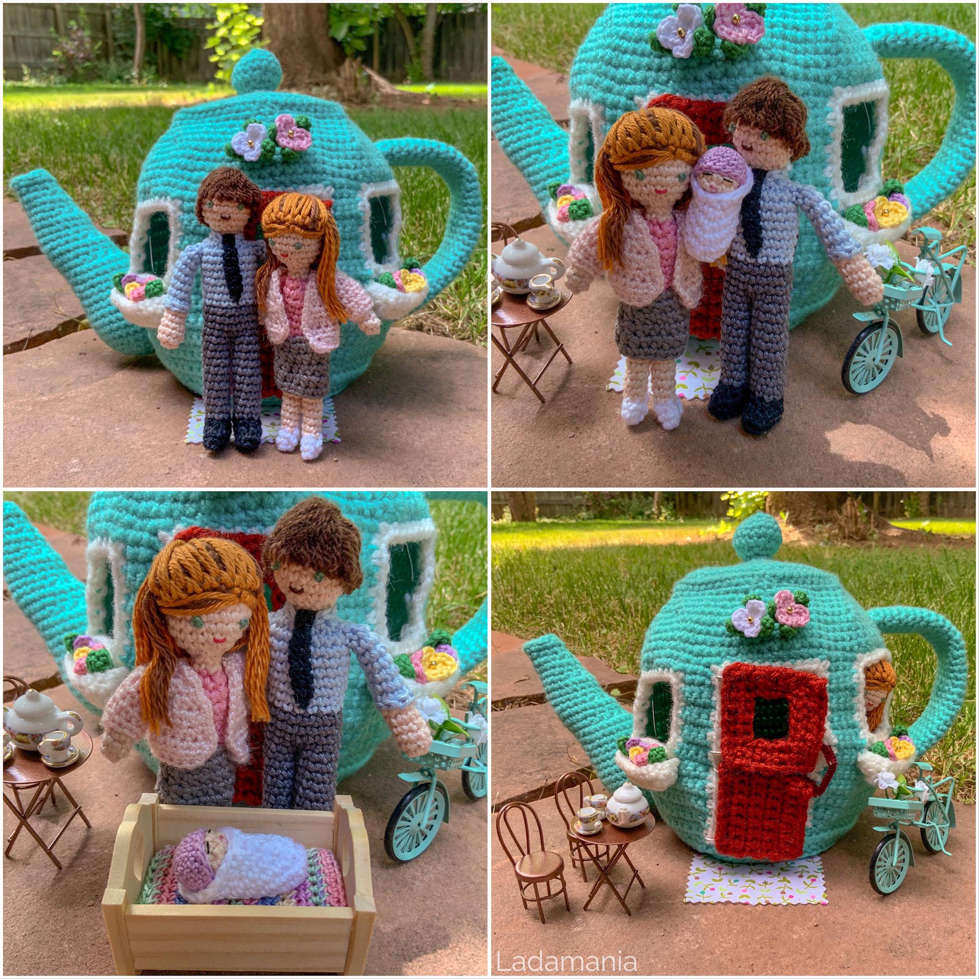 Jim & Pam from The Office with Teapot House r/crochet