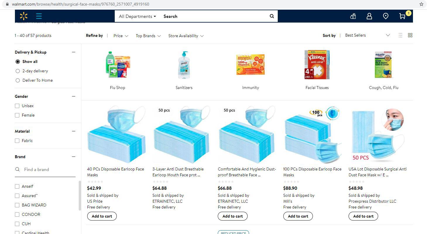 Walmart allowing price gouging on preventative health items r