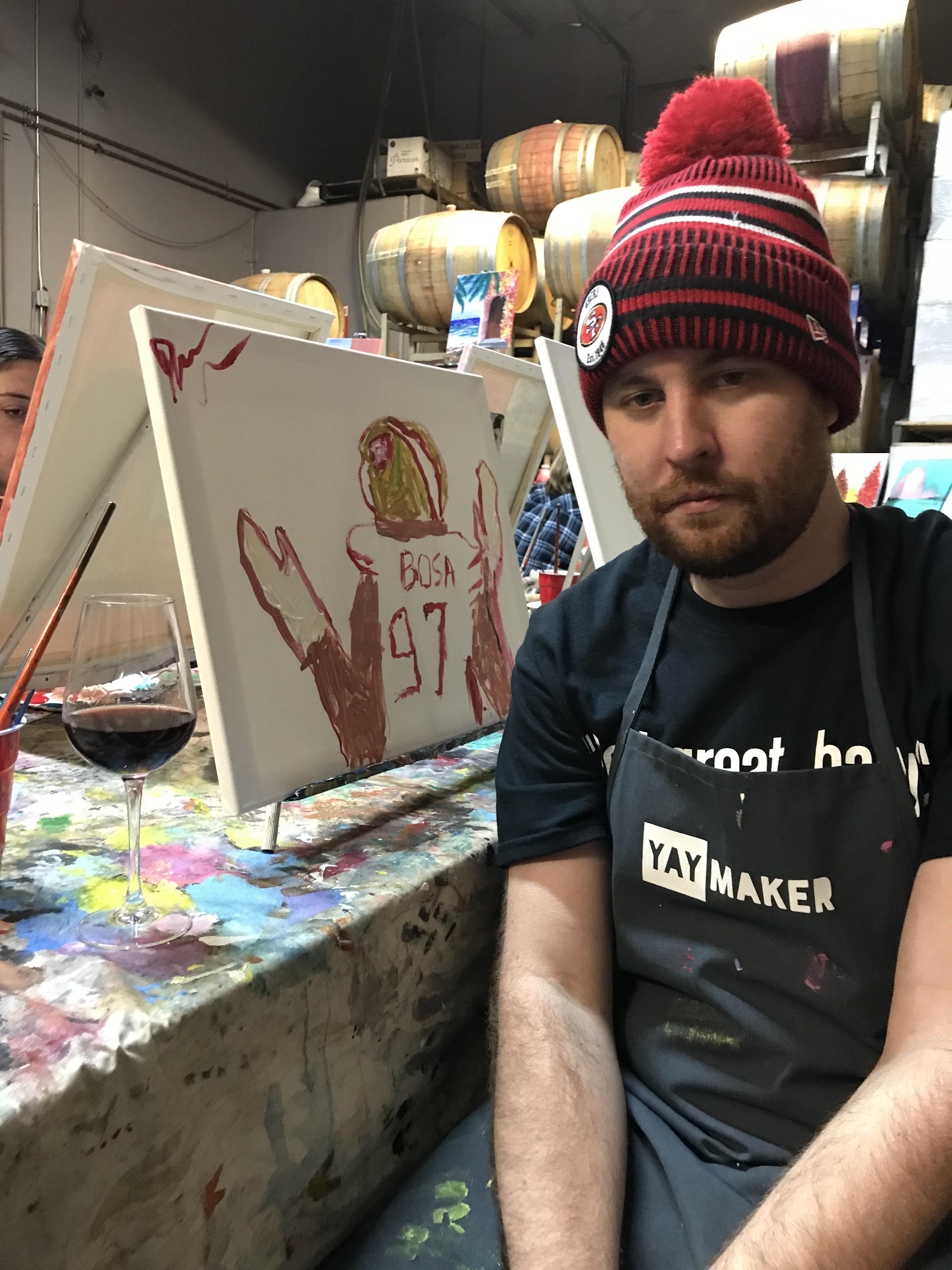 My painting last night at a wine and paint night r/49ers