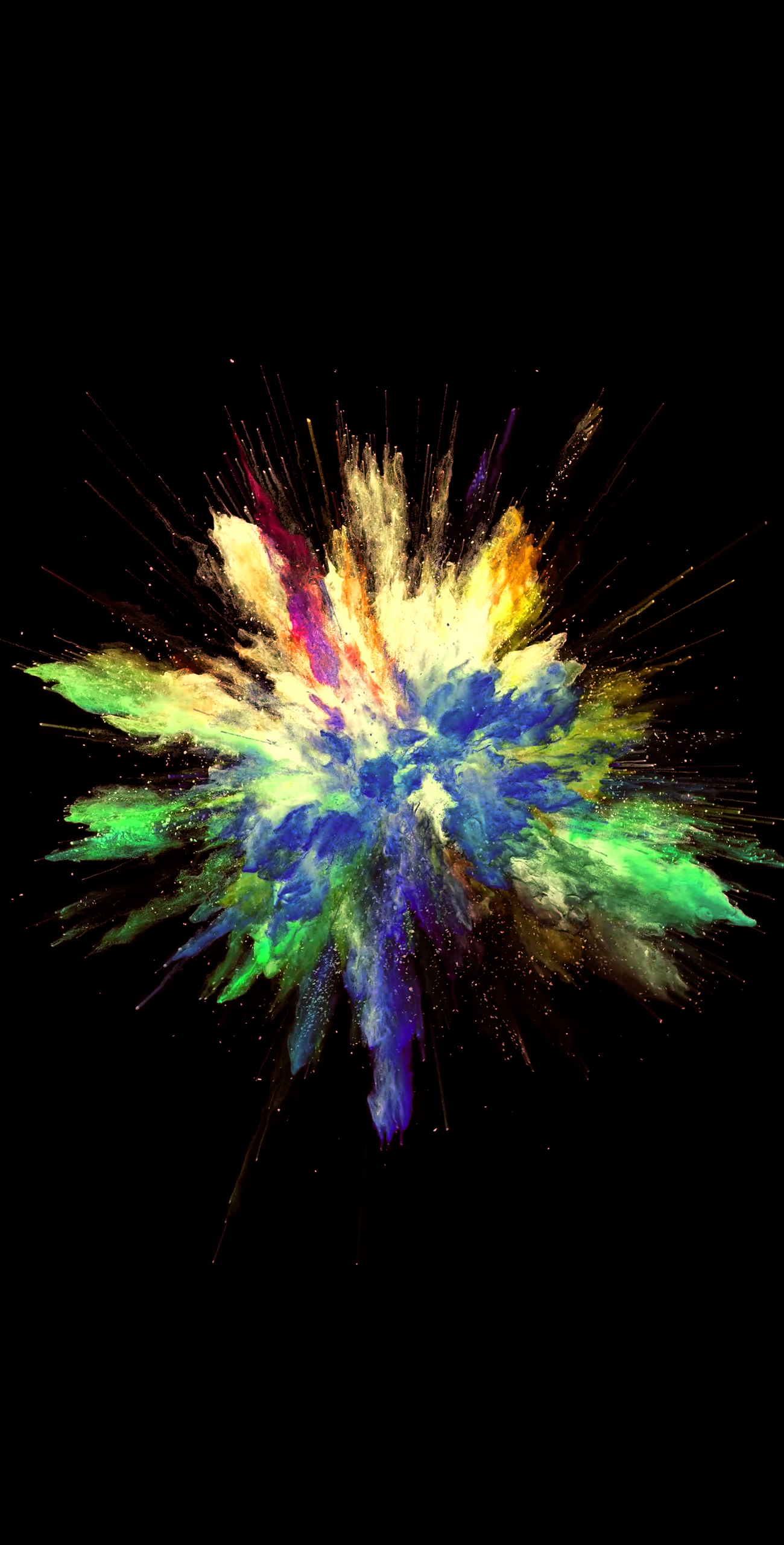 Colorful explosion [1300x2560] + video live wallpaper in