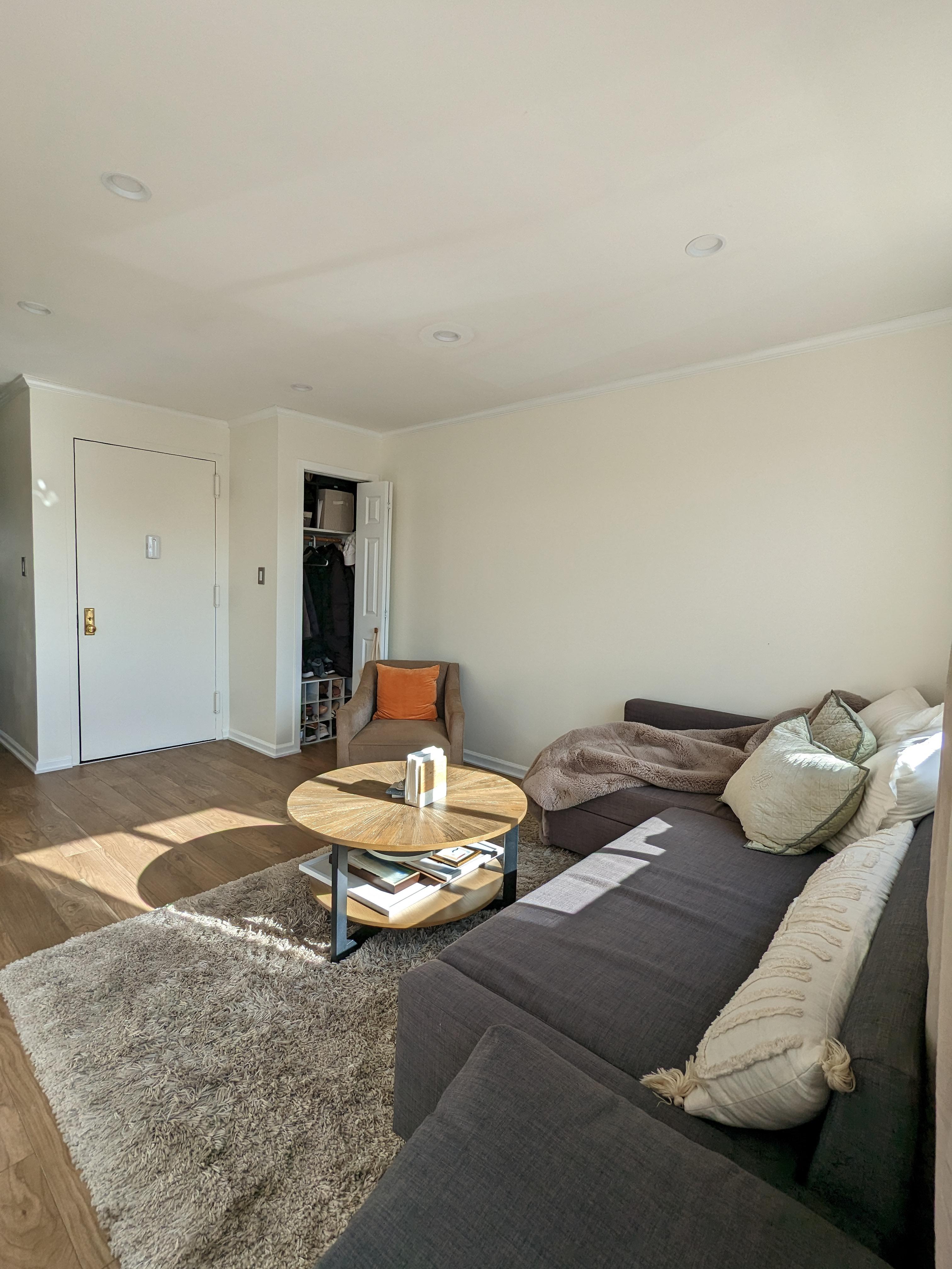 My couch faces the front door, any suggestions on how to break up the