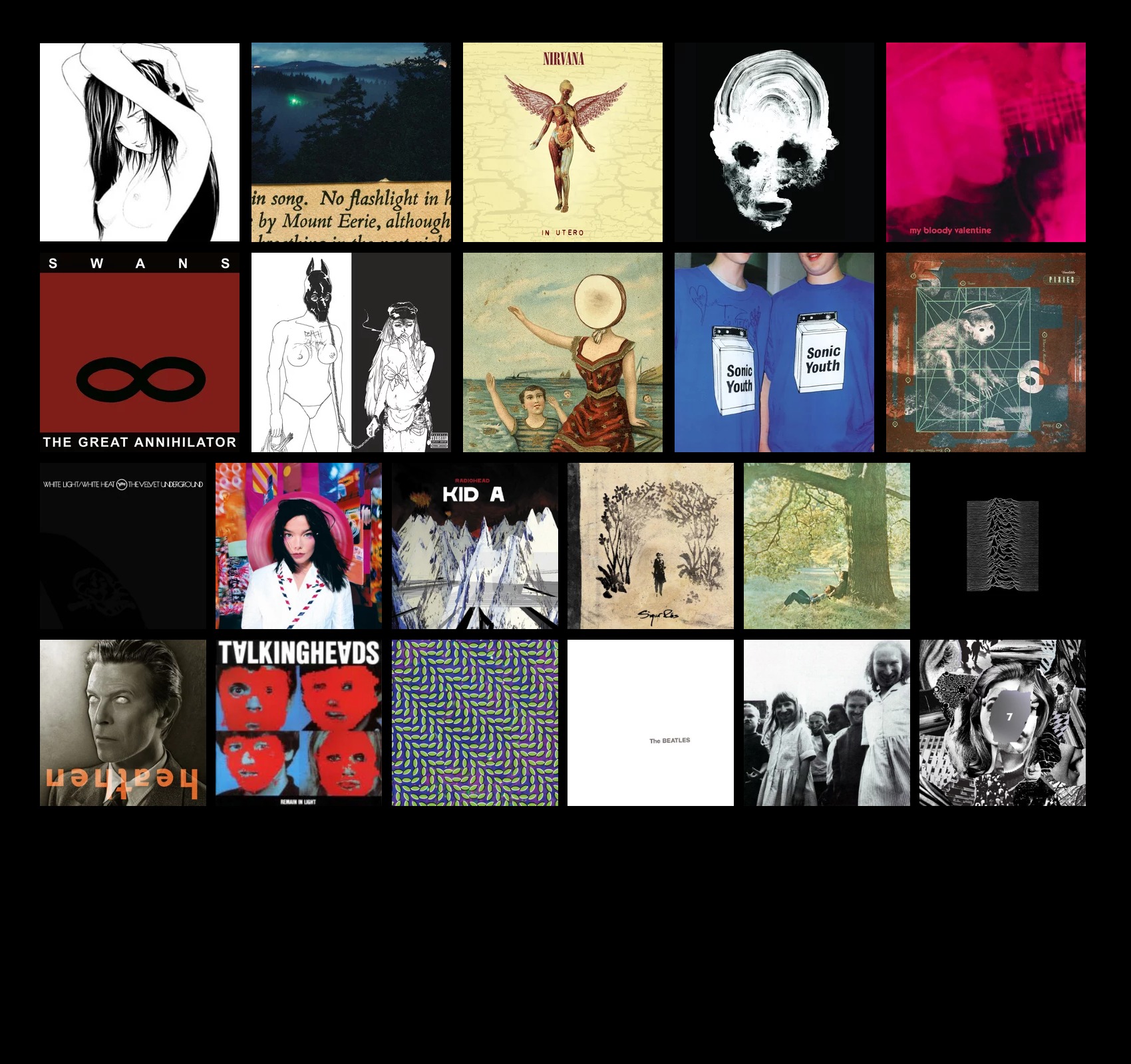 My favorite albums from top to bottom, can anyone me more music based on this? r