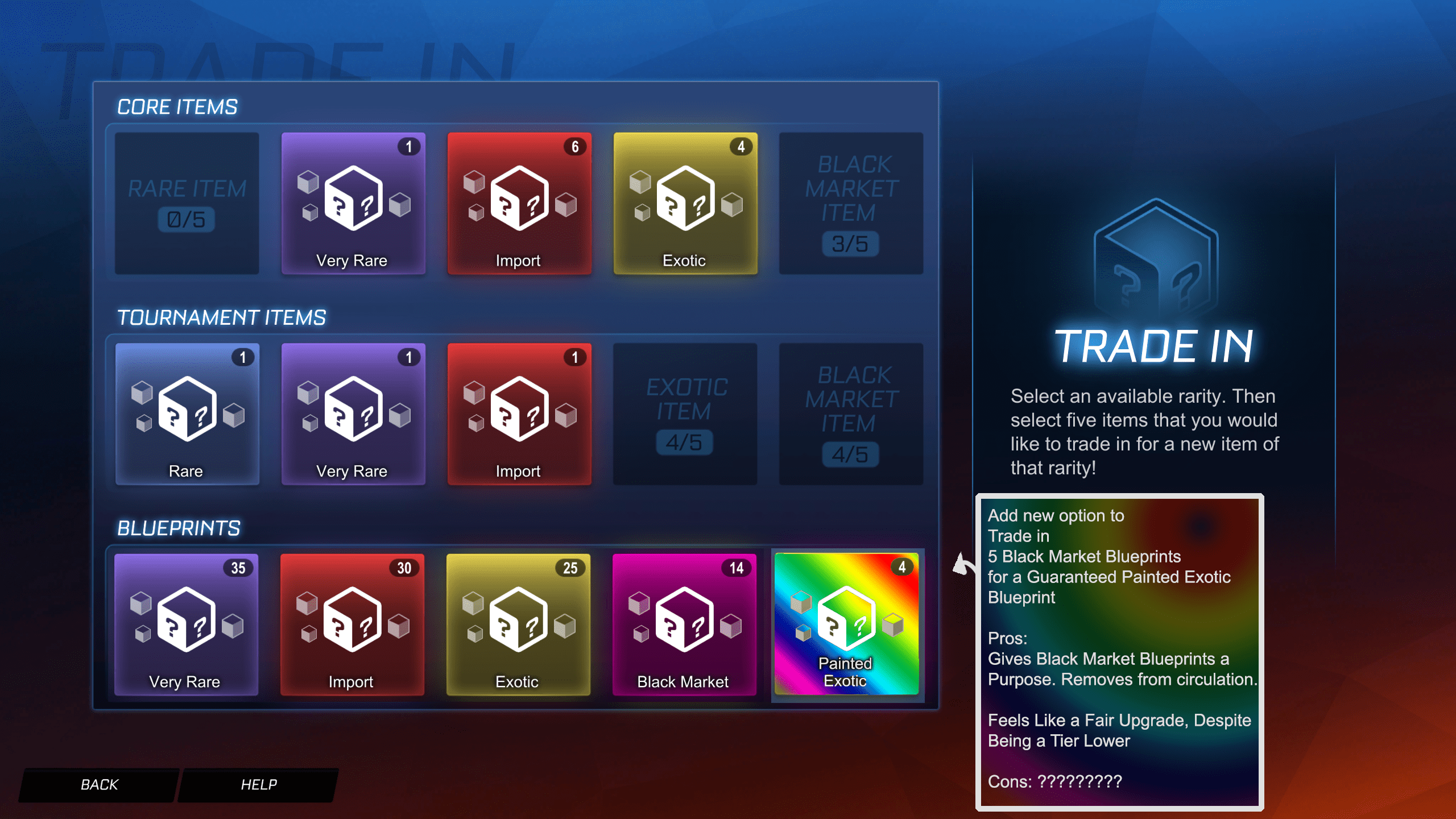 I can't be the only one who feels like Black Market Blueprints are