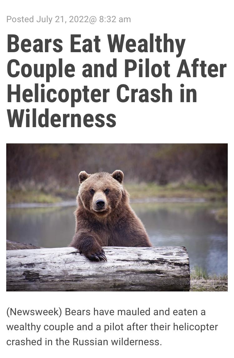 When Russian bear takes eating the rich seriously