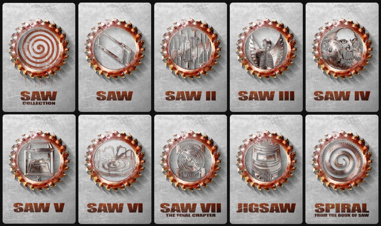 Uniform poster collection for all SAW Movies incl. Spiral r/saw