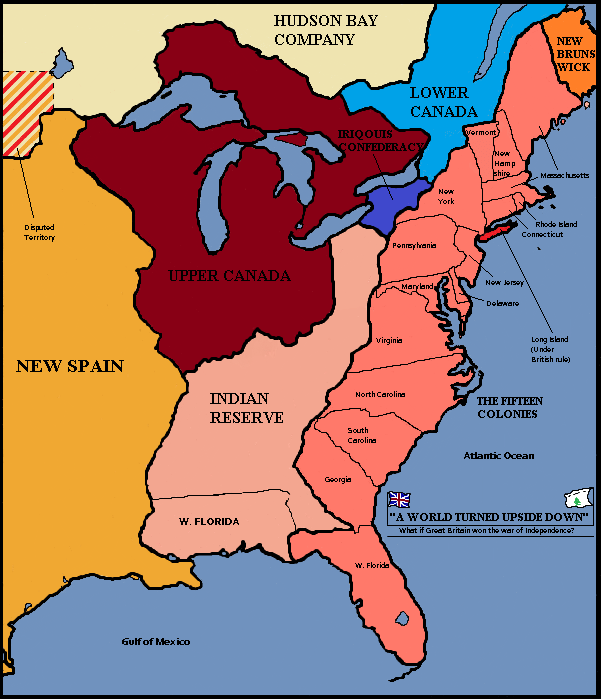 A World Turned Upside Down North America in 1793 r/imaginarymaps