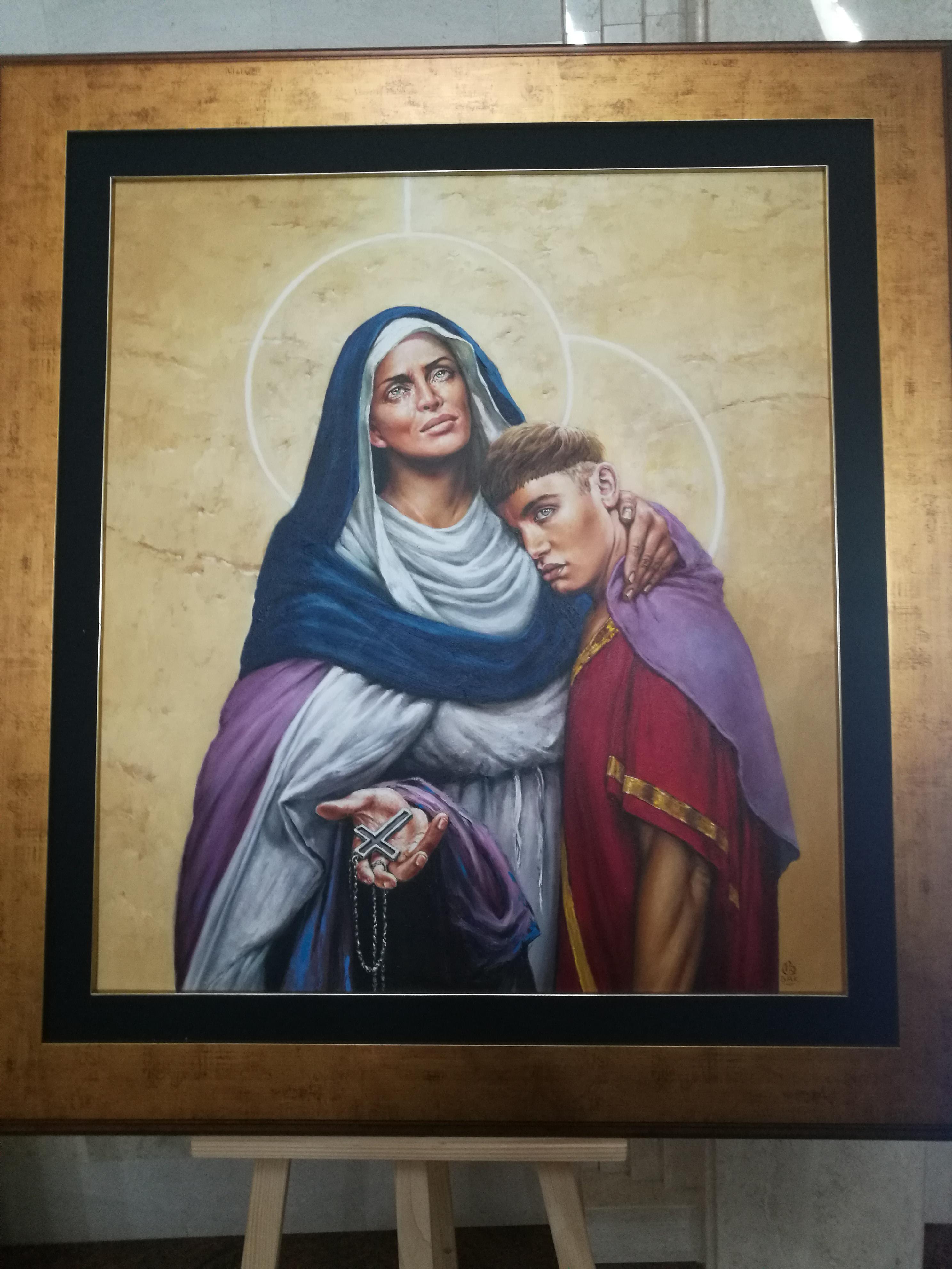 A painting of St. Monica and St. Augustine of Hippo. Displayed at