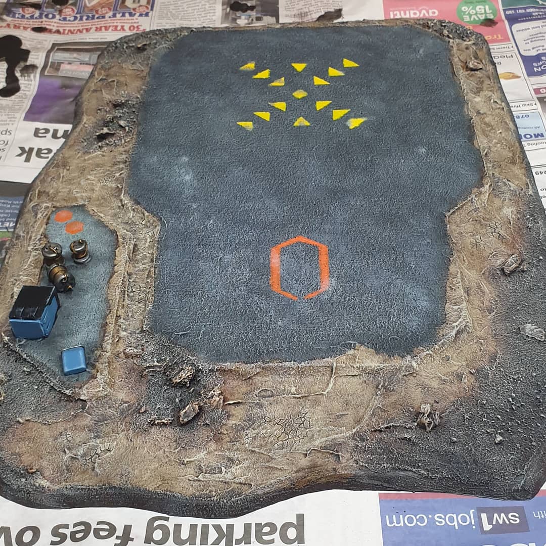 Abandoned Colony Concrete Landing Pad. My first homemade terrain piece