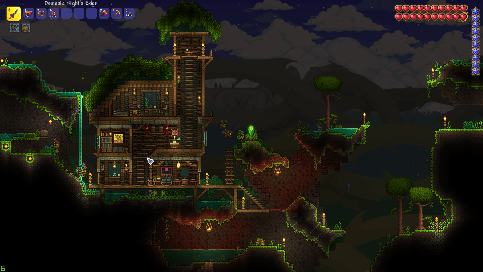 here's a house i made in the jungle for the villagers to buy the pylon