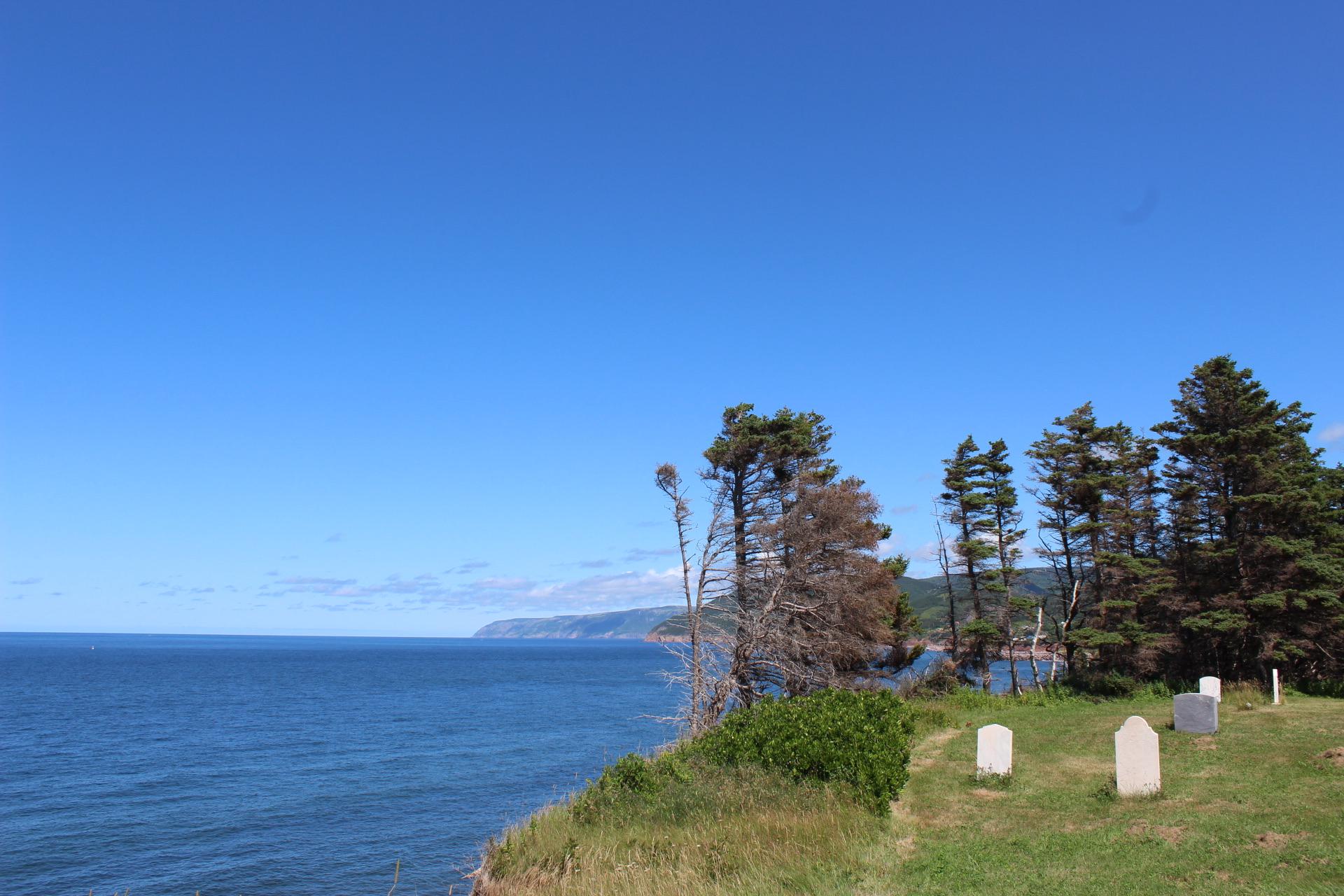 cemetery next to the ocean, Cape Breton NS, Canada r/CemeteryPorn