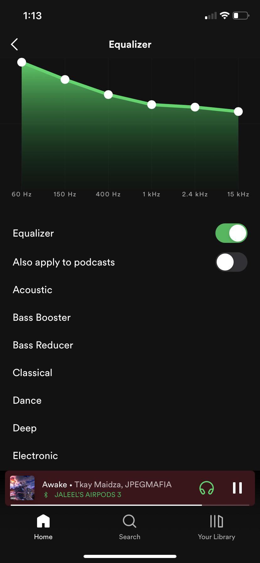 best eq settings for airpods 3/ airpods pro r/airpods