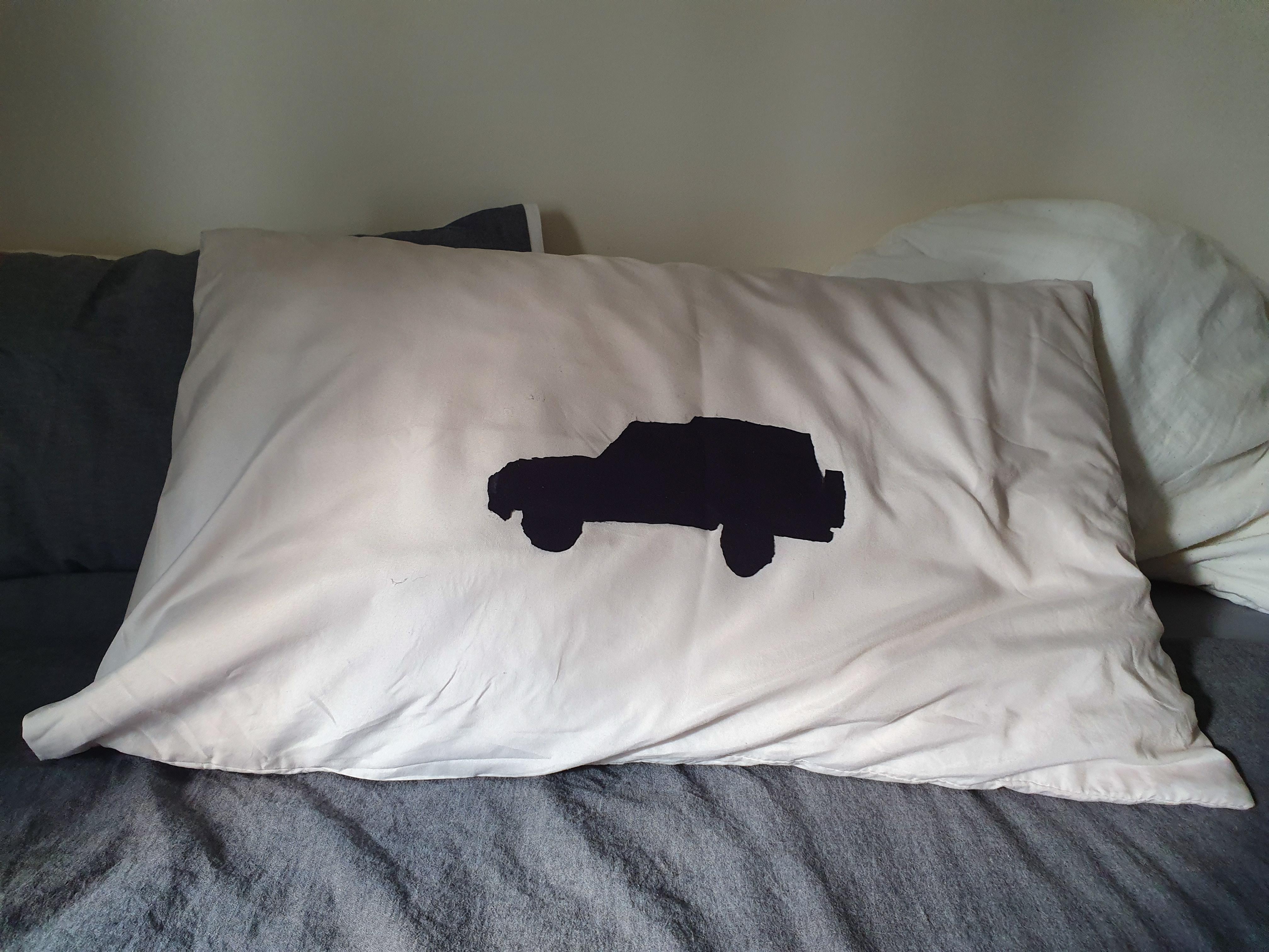 Custom Discovery pillow courtesy of the little one. r/LandRover