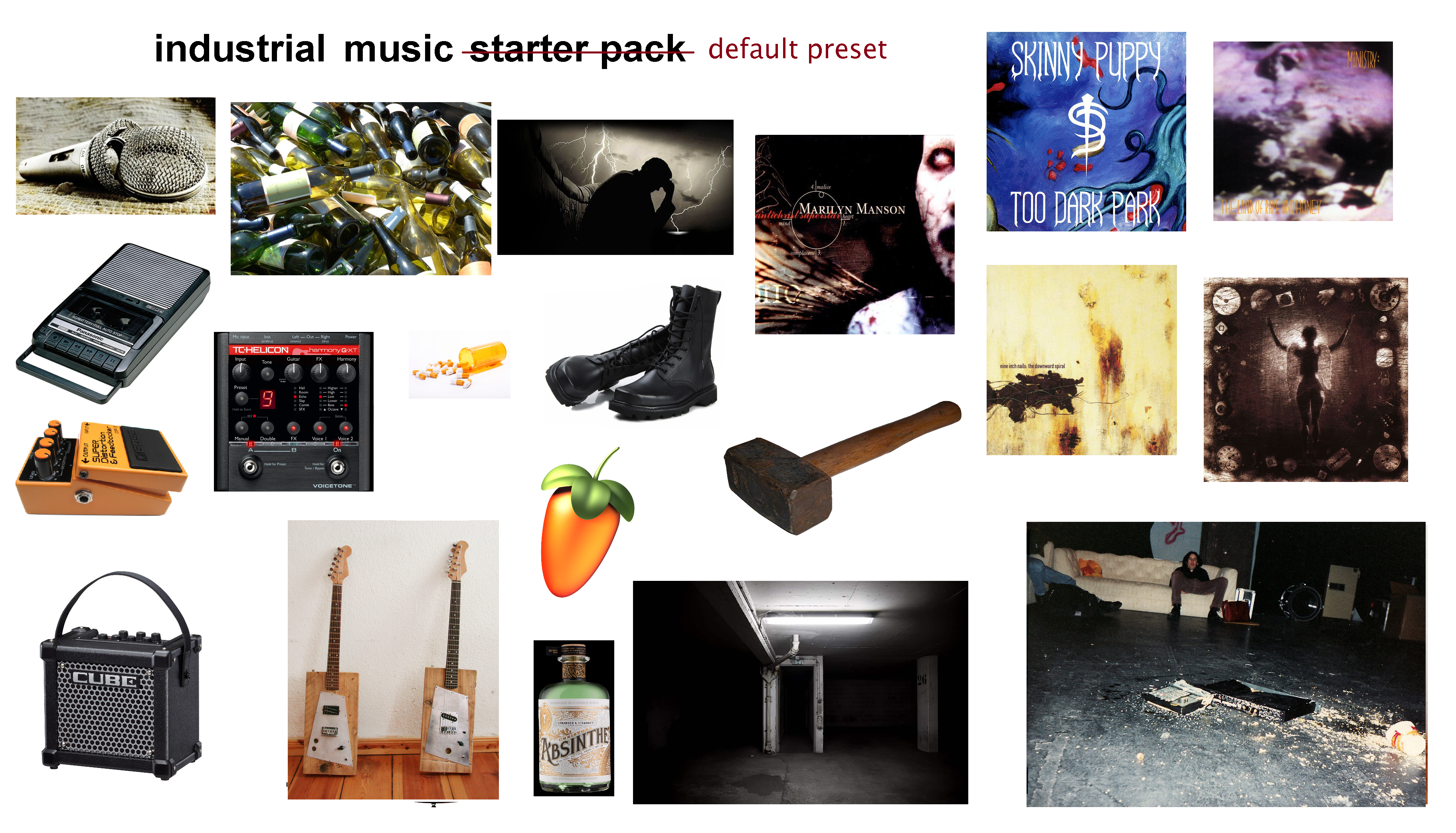 "i make industrial music" r/starterpacks