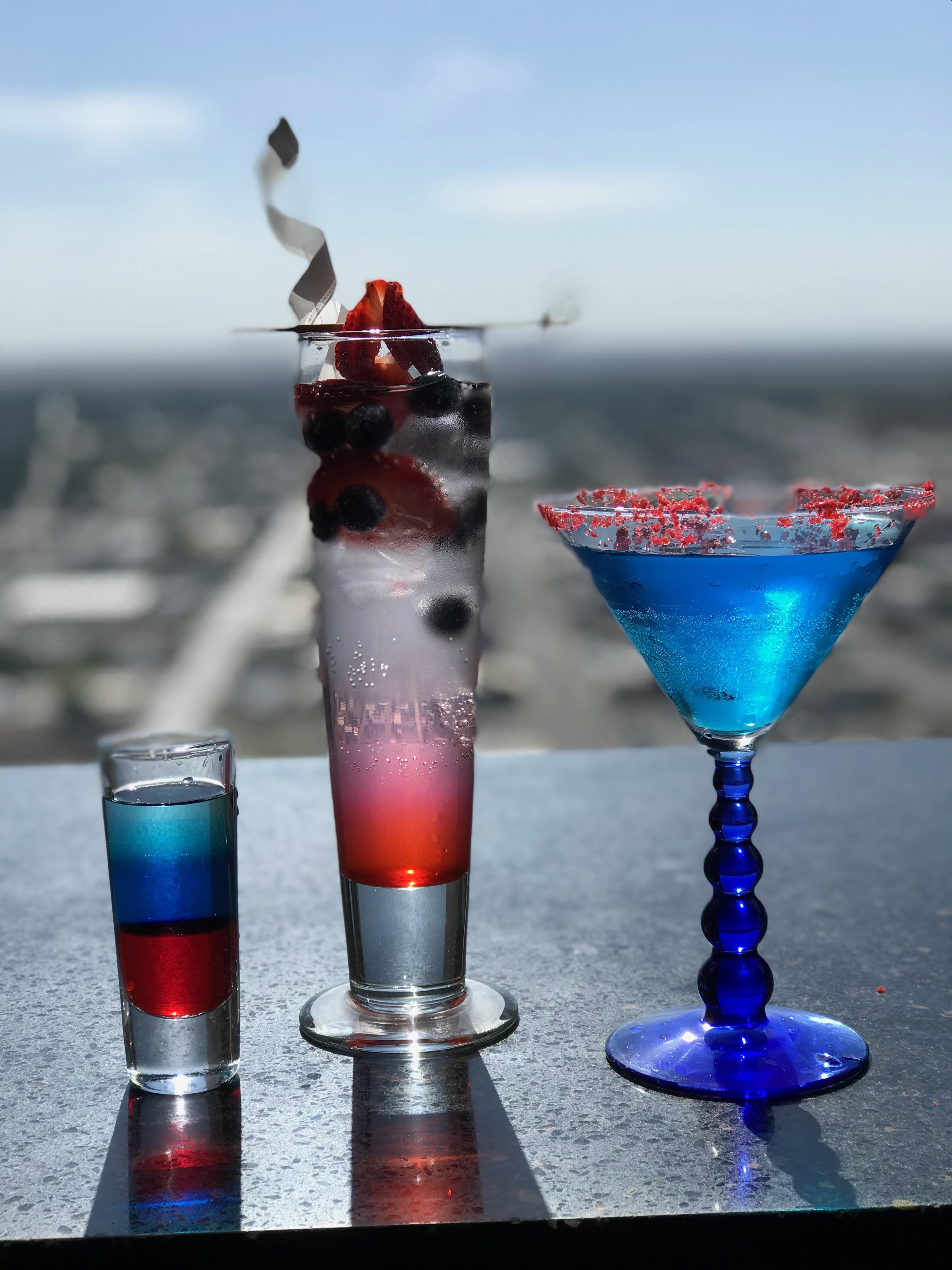 Some cocktails I put together for my city’s 4th of July firework