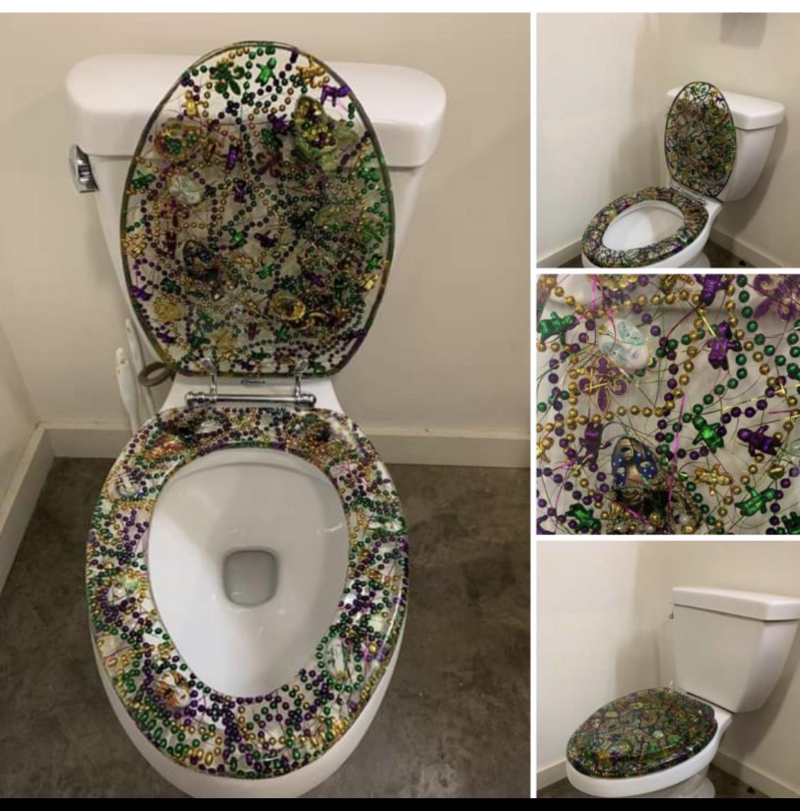 Thanks I hate mardi grass toilet seat r/thanksihateit