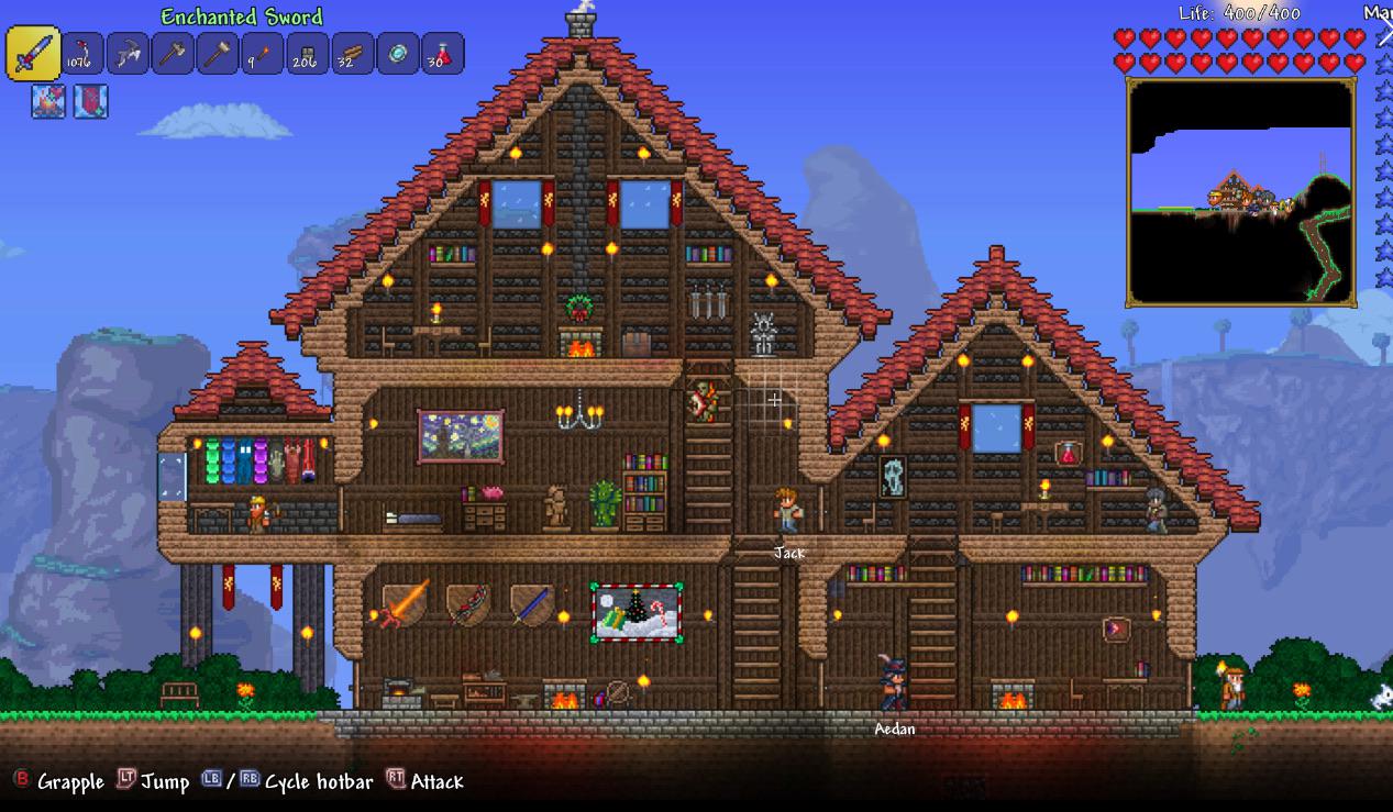 Just finished this house for my npcs r/Terraria